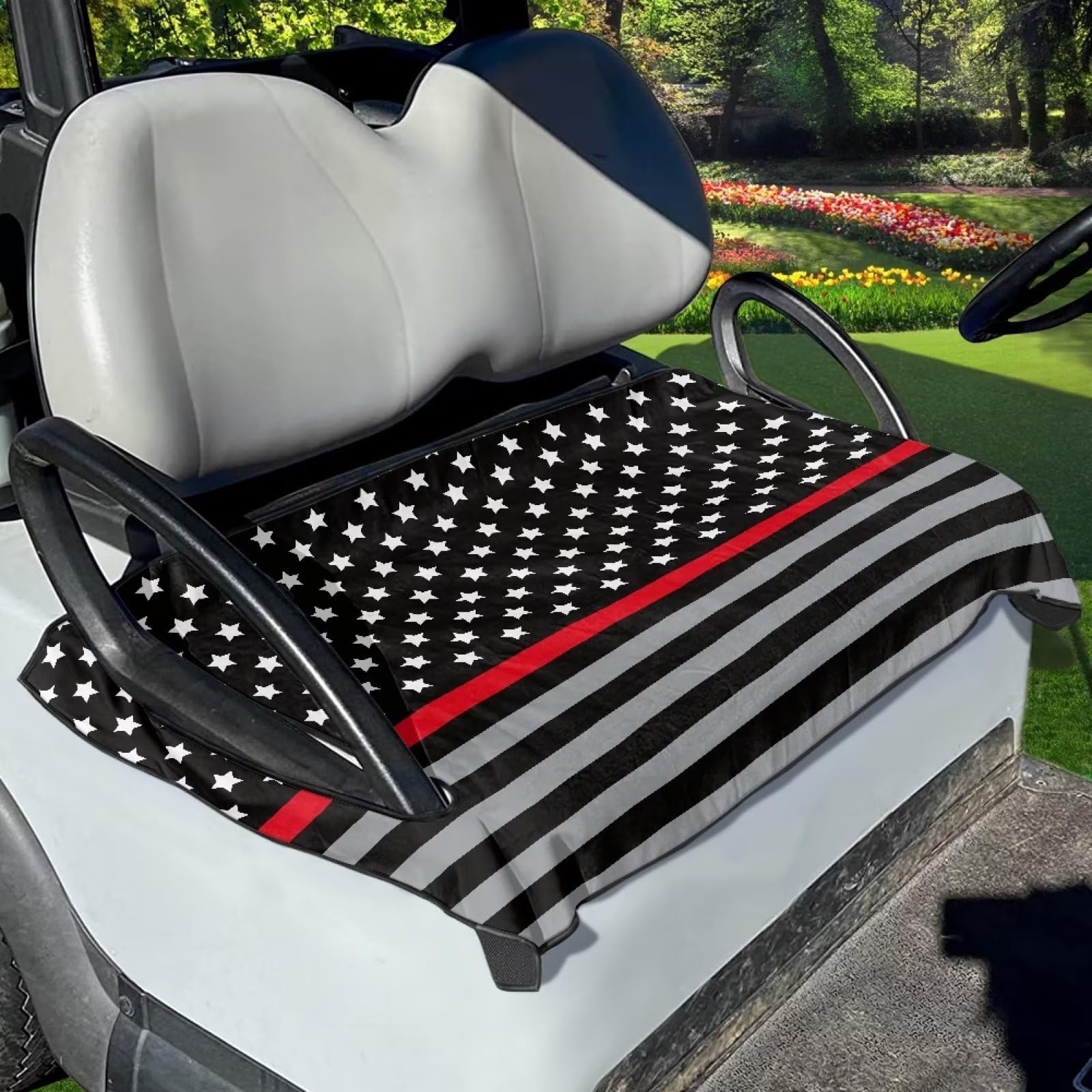 Premium Microfiber Golf Cart Seat Covers - Universal Fit for 2-Person Club Car & Golf Carts - Soft, Durable & Machine Washable - Perfect for Golf Courses, Resorts & Outdoor Adventures
