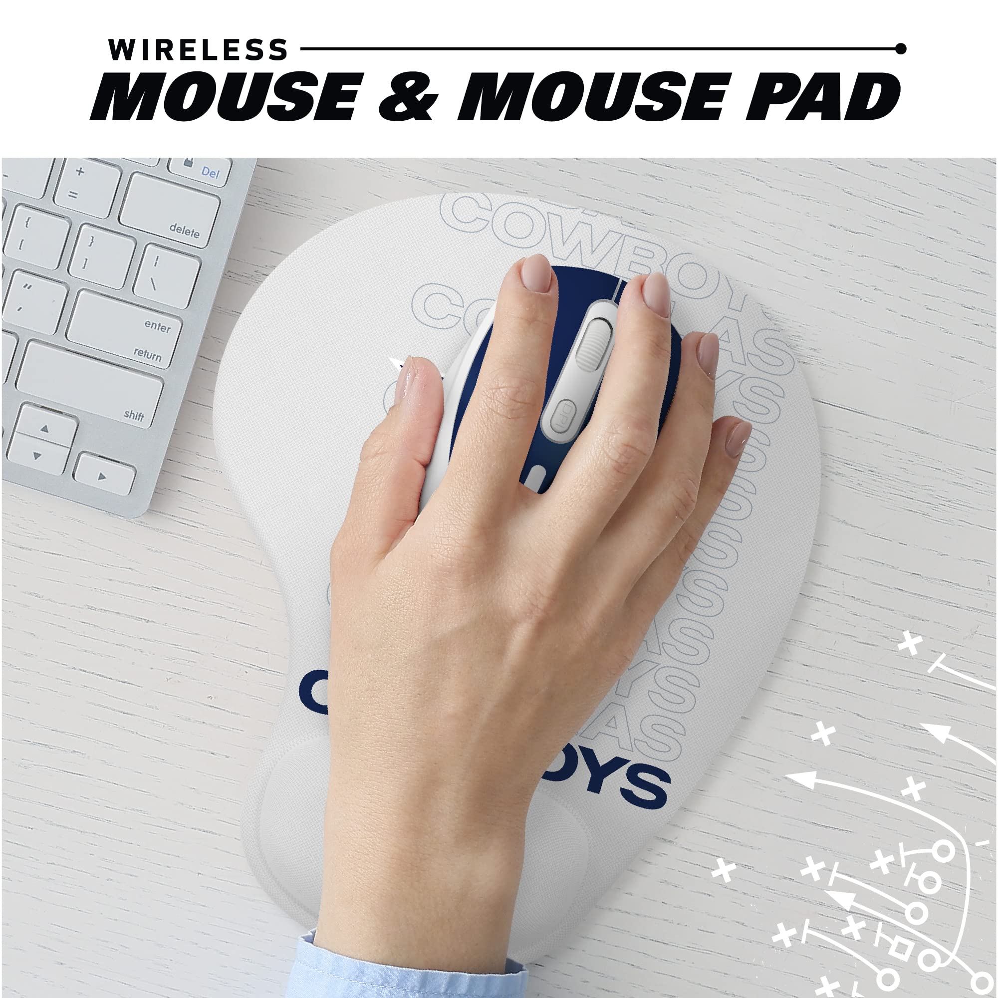SOAR NFL Officially Licensed Gaming Mouse and Mouse Pad Set - High Precision, Ergonomic Design for PC & Laptop - Perfect for Football Fans, Gamers, and Office Use
