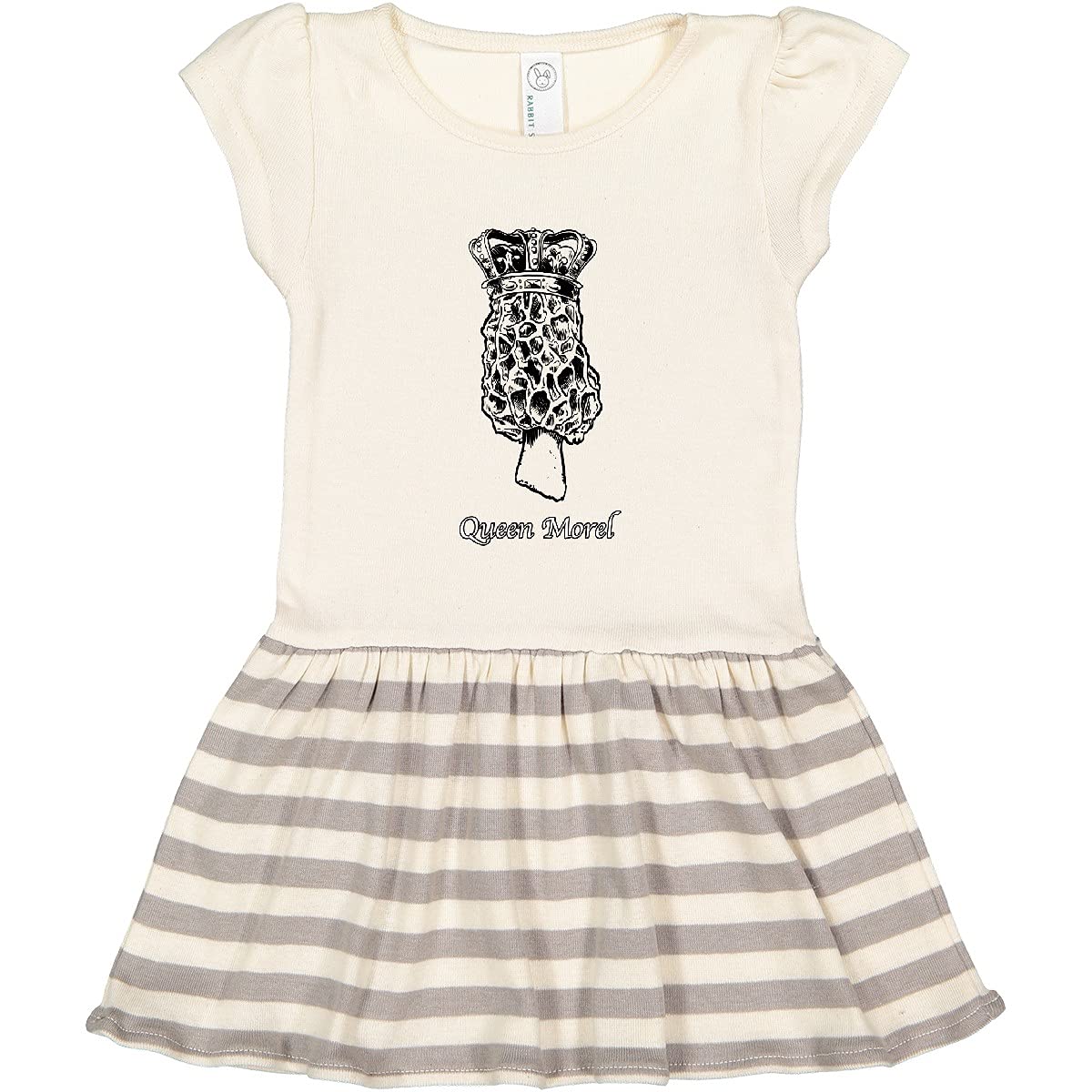 Inktastic Mushroom Hunting Queen Morel in Crown Toddler Dress - Cute & Comfortable Toddler Outfit for Outdoor Adventures, Nature Walks & Playtime