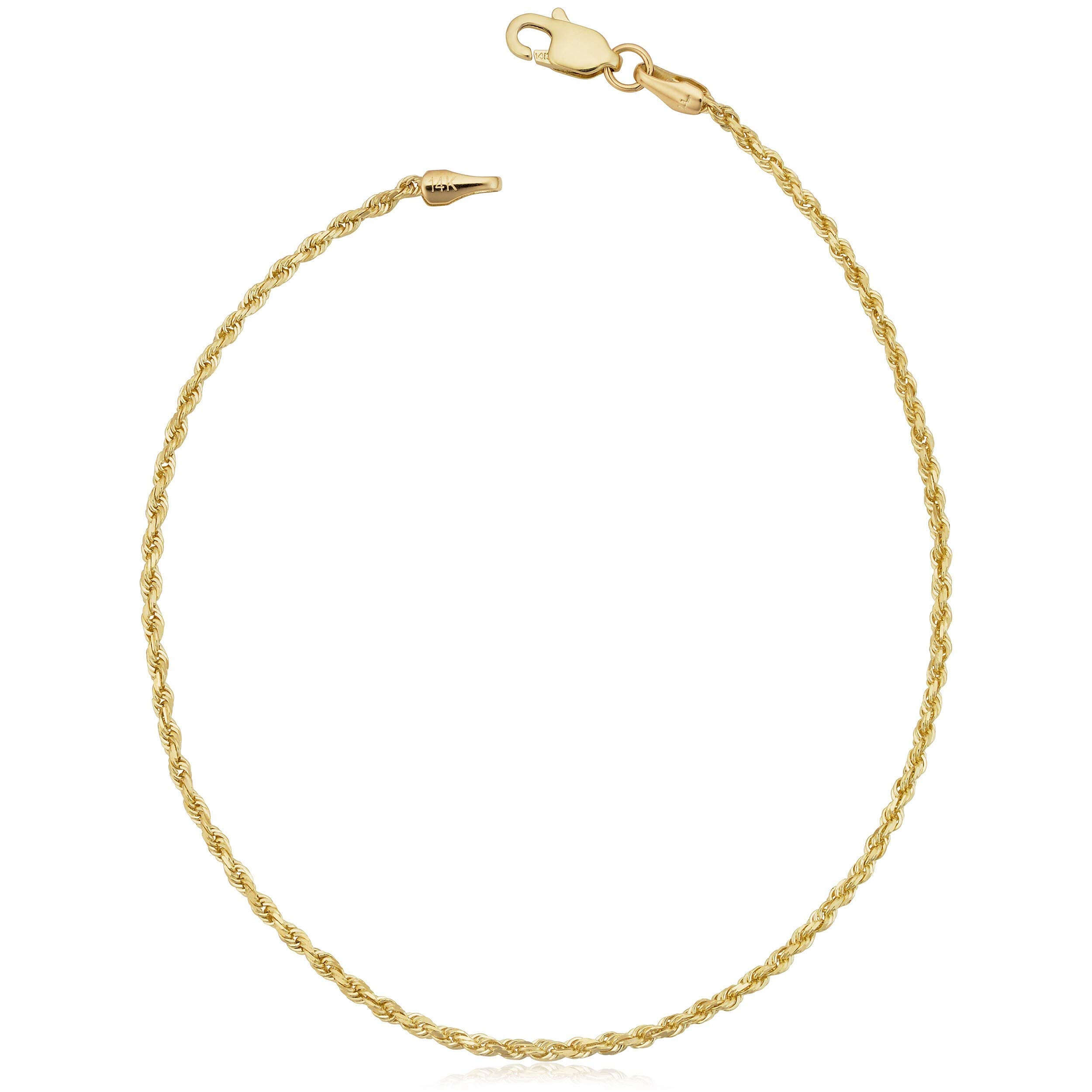 14K Gold Anklets for Women - 10 Inch Flat Mariner, Box Chain, Cuban & Figaro Anklet | Dainty Summer Beach Jewelry & Foot Anklet Accessories | Perfect for Vacations, Weddings & Everyday Wear