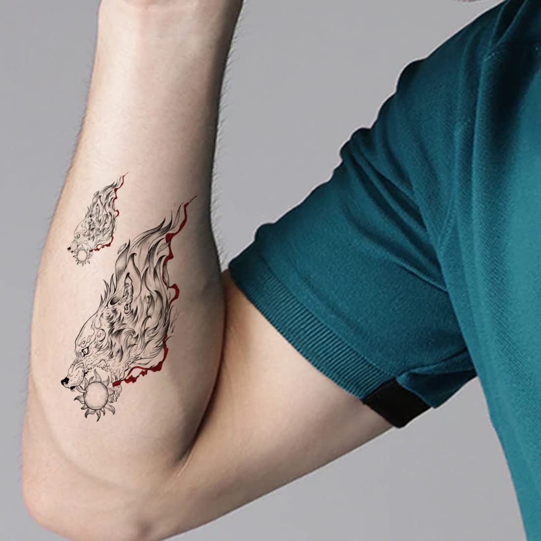 Waterproof Temporary Tiger Animal Tattoos for Men & Women - Long Lasting Fake Body Art for Parties, Halloween & Costume Events