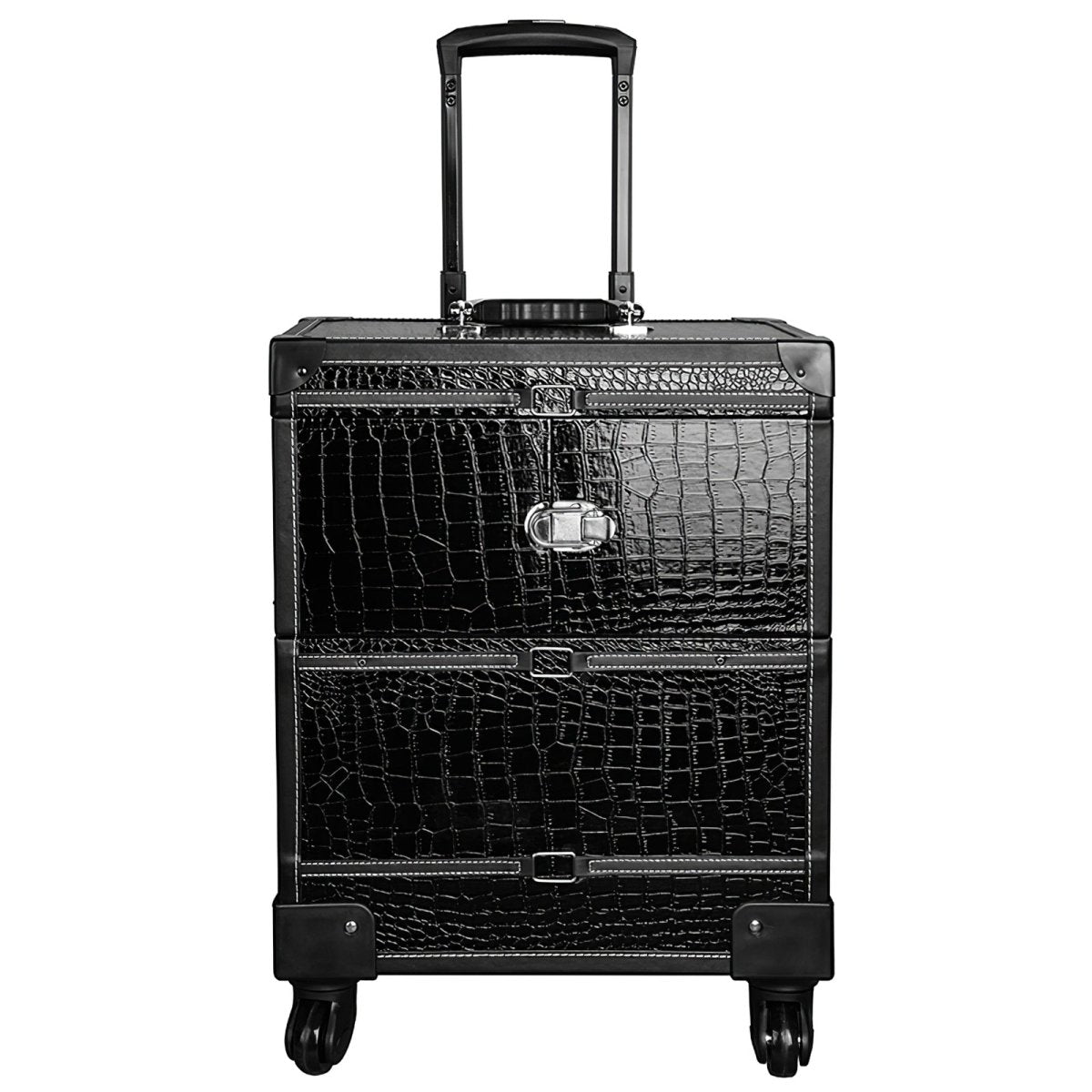 Professional Aluminum Cosmetic Makeup Trolley Case - Portable Beauty Organizer for Makeup Artists & Salon Professionals - Perfect for Travel, Salon Storage & Mobile Makeup Services