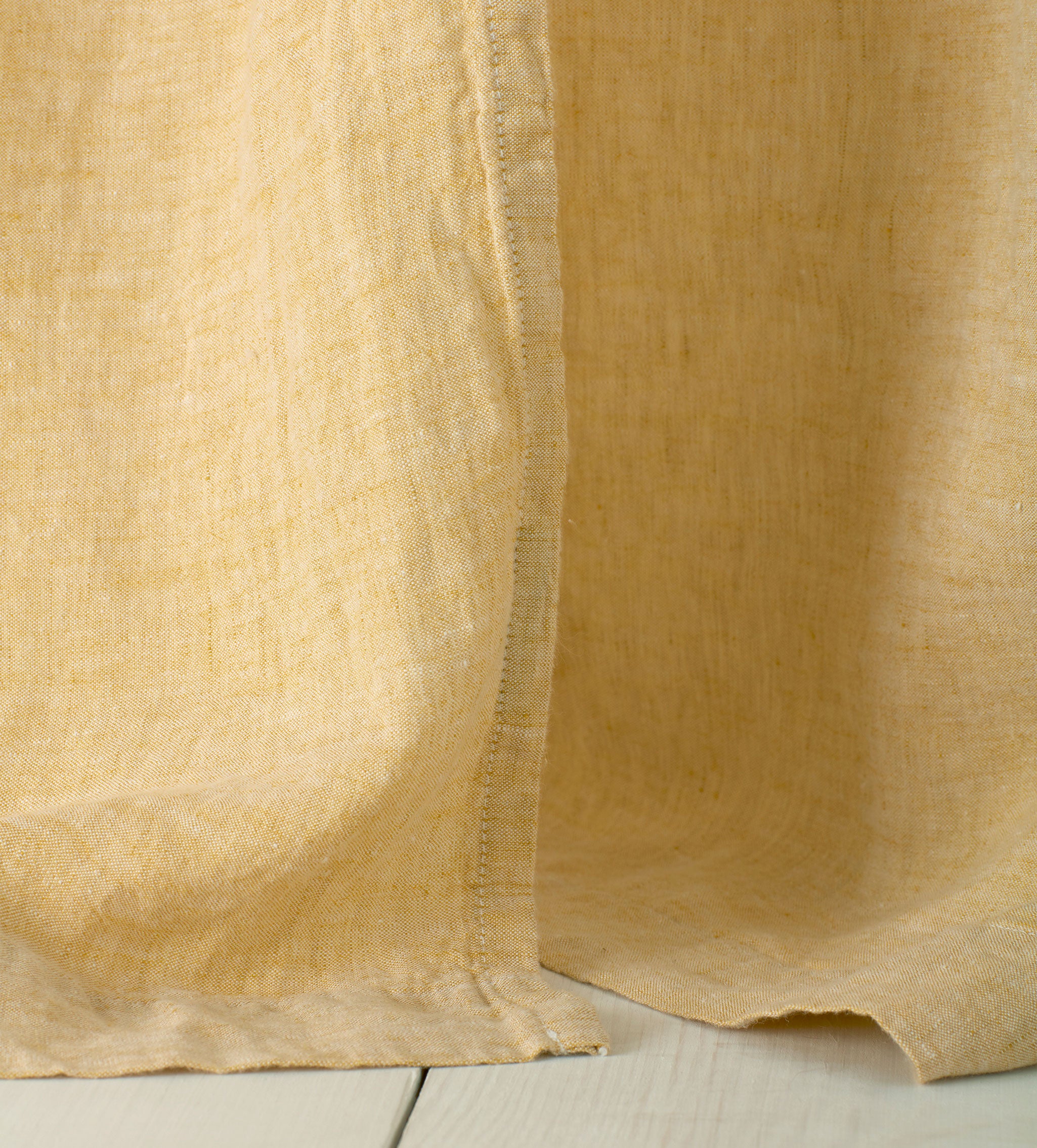 Buttercup 100% Linen Loop Top Curtain Panel - Single Window Treatment for Living Room, Bedroom & Kitchen - Light Filtering & Privacy Sheer Curtains