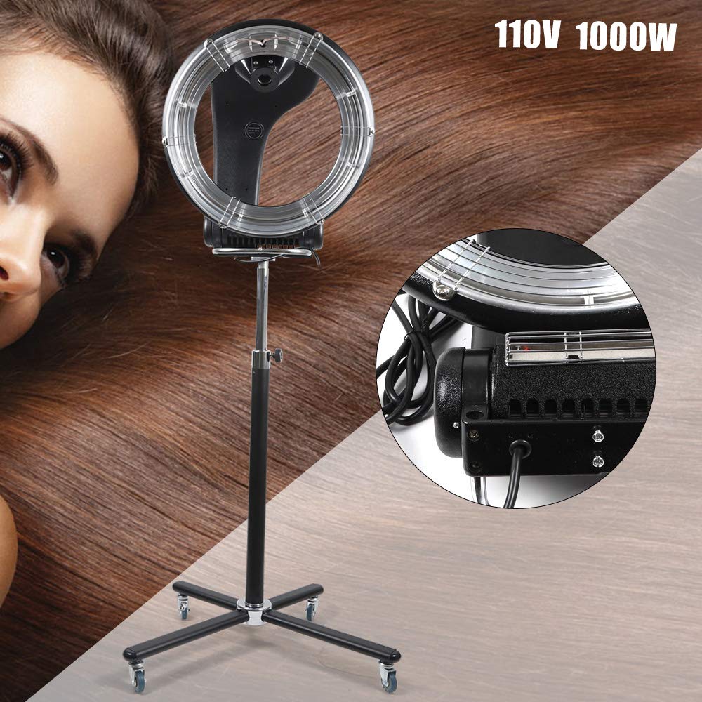 1KW Professional Hair Dryer & Salon Perming Machine - 3-in-1 Orbiting Hair Steamer with Rolling Base for Salon & Home Use - Perfect for Hair Coloring, Perming & Styling Treatments