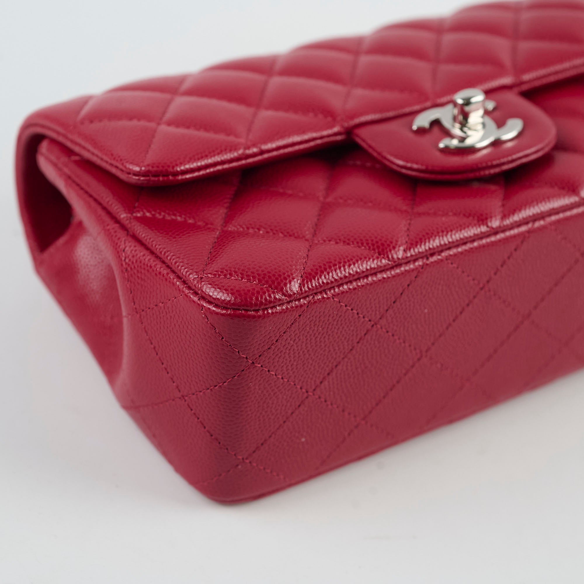 Chanel Caviar Mini Rectangular Flap Bag 26cm Red - Luxury Designer Crossbody Purse for Women | Perfect for Evening Parties, Date Nights & Special Occasions