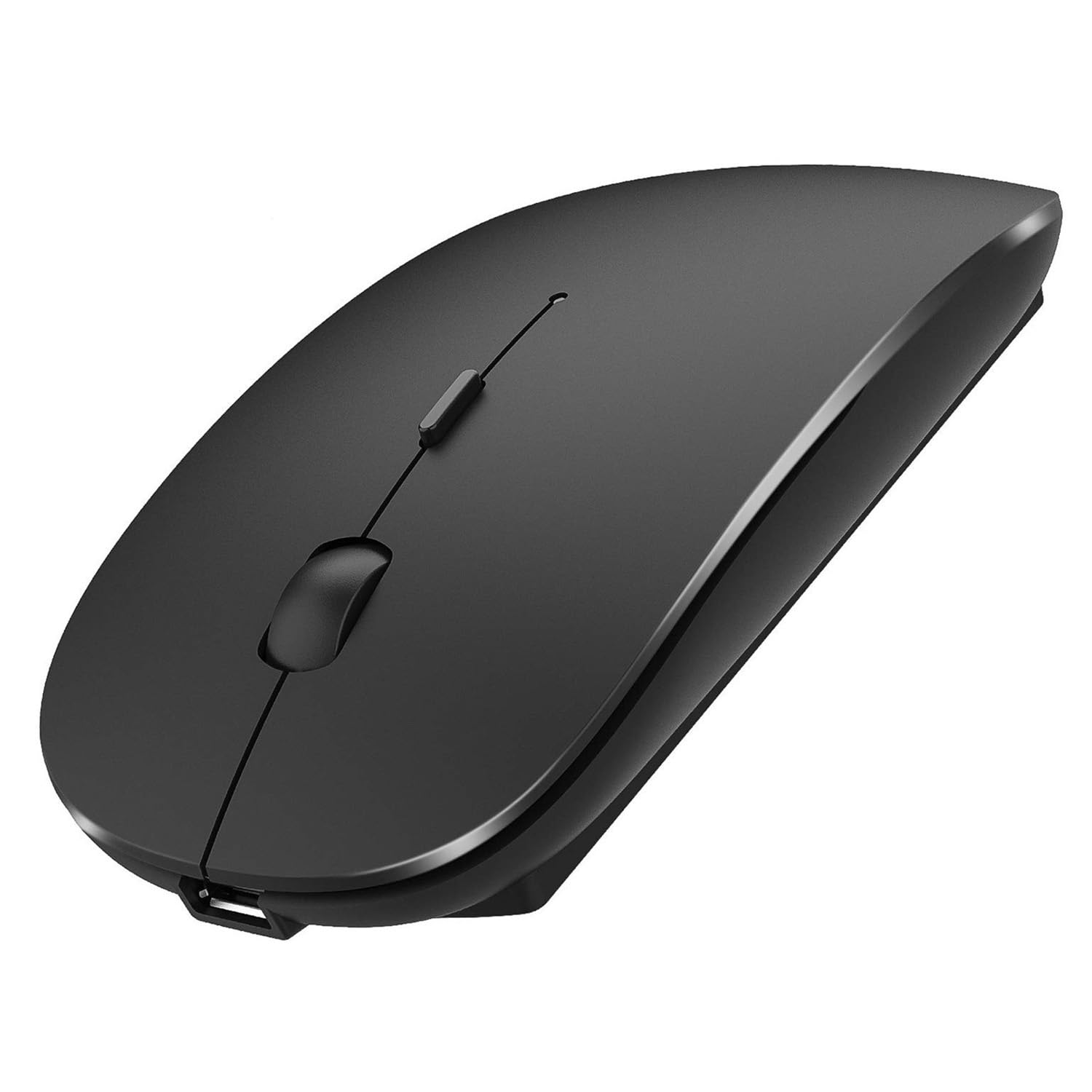Wireless Bluetooth Mouse for Laptop, MacBook, iPad, PC - Compatible with MacBook Air, MacBook Pro, Windows, Chromebook & Desktop Computers (Black) | Perfect for Office, Home & Travel Use