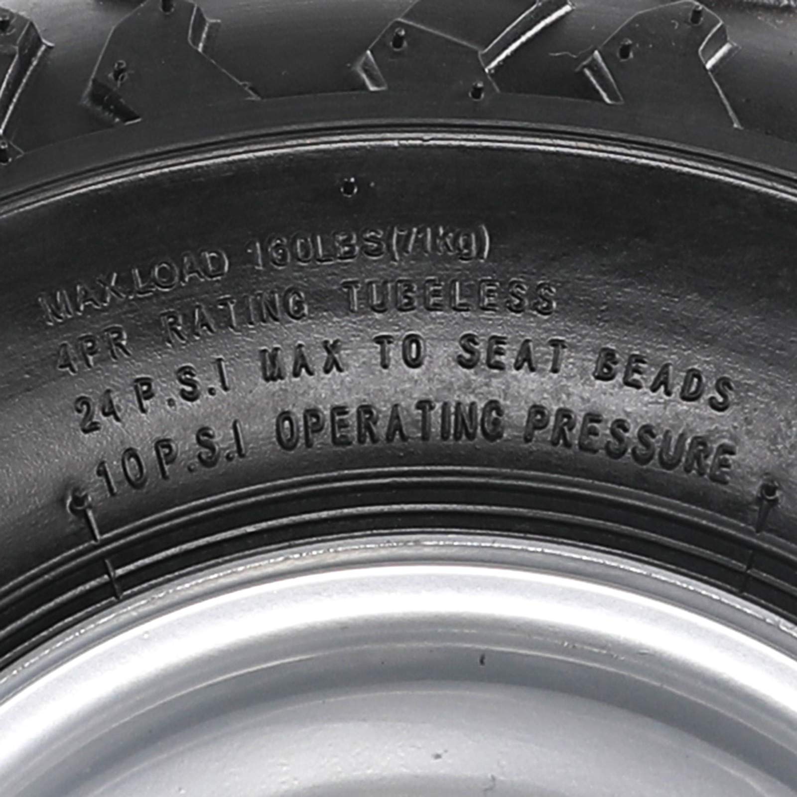 145/70-6 ATV Go Kart Quad Tires and Rims - Heavy Duty 4PR Wheels (Set of 4) for Off-Road Racing, Trail Riding & Farm Use