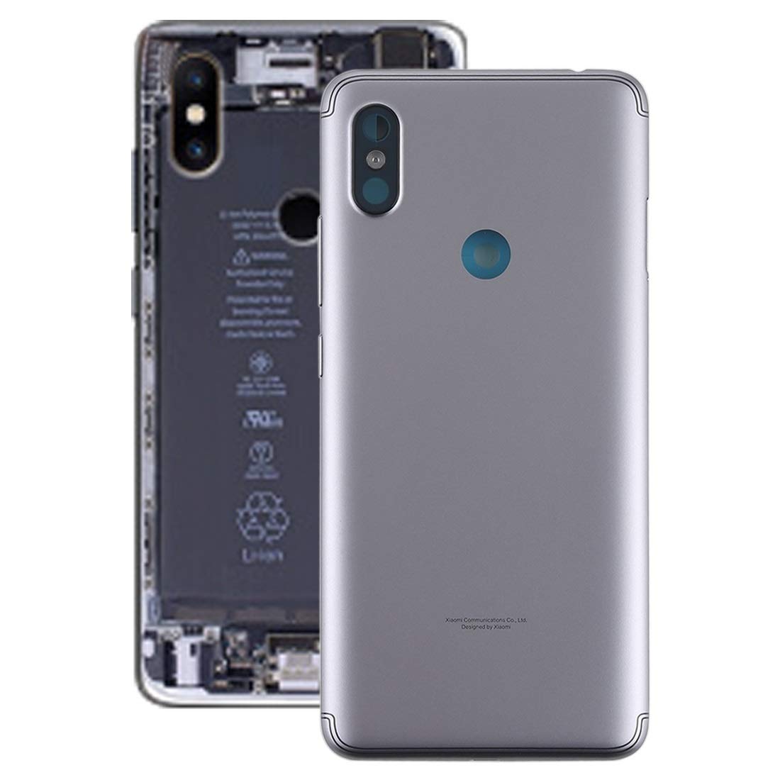 Xiaomi Redmi S2 Replacement Battery Back Cover with Side Buttons - Durable Grey Back Shell for Easy Phone Repair | Perfect for DIY Replacement & Phone Protection