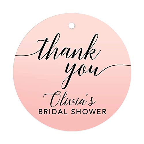 Custom Bridal Shower Round Circle Tags