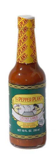 Spicy Chunky Garlic Hot Pepper Sauce - 10 Oz (6 Pack) - Perfect for Tacos, Wings, Pizza & BBQ - Authentic Flavor & Heat