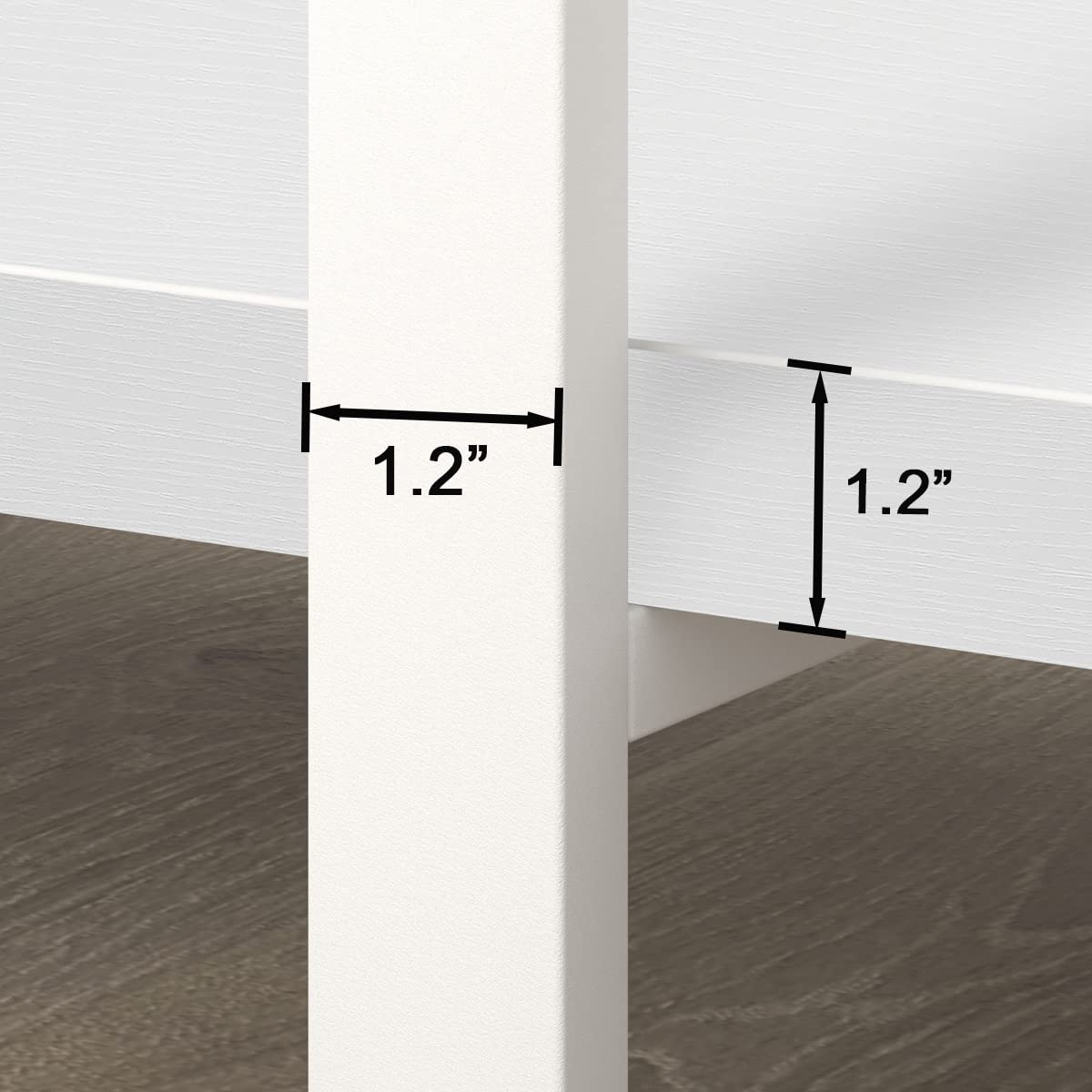 HSH 5-Tier Tall White Bookshelf - Modern Metal & Wood Storage Shelf for Bedroom, Living Room, Office - Large Farmhouse Bookcase with Open Vertical Display (Perfect for Organizing Books, Decor & Displaying Collectibles)