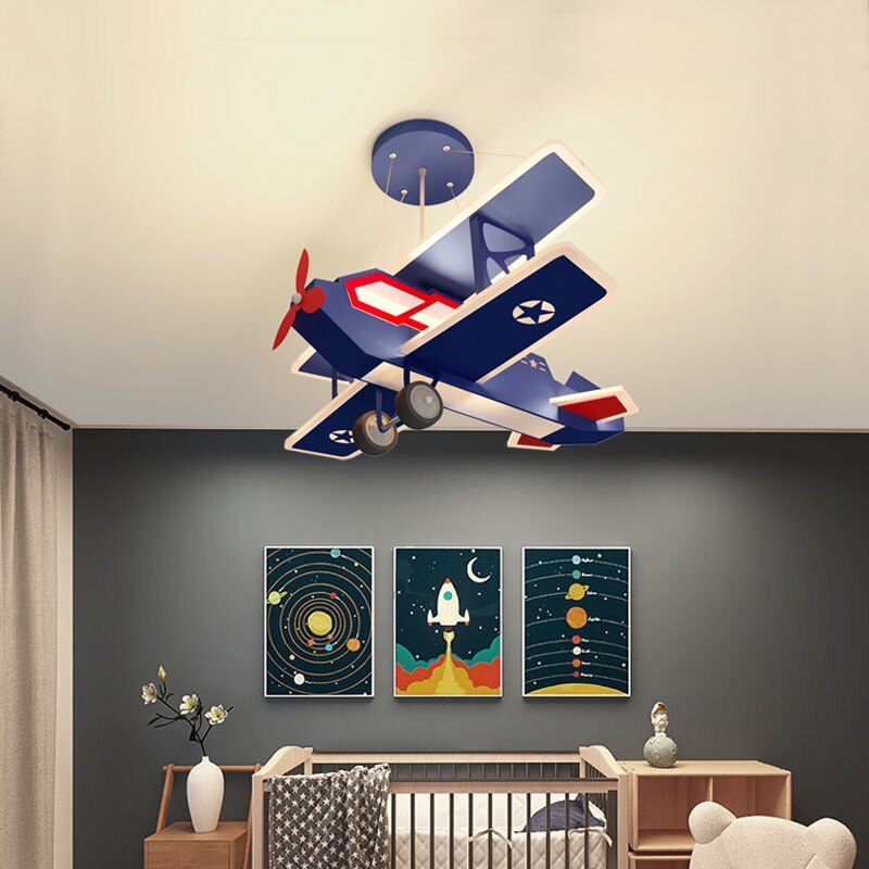 Airplane LED Hanging Light for Kids Room - Colorful Night Light & Nursery Decor - Perfect for Bedrooms, Playrooms & Themed Parties