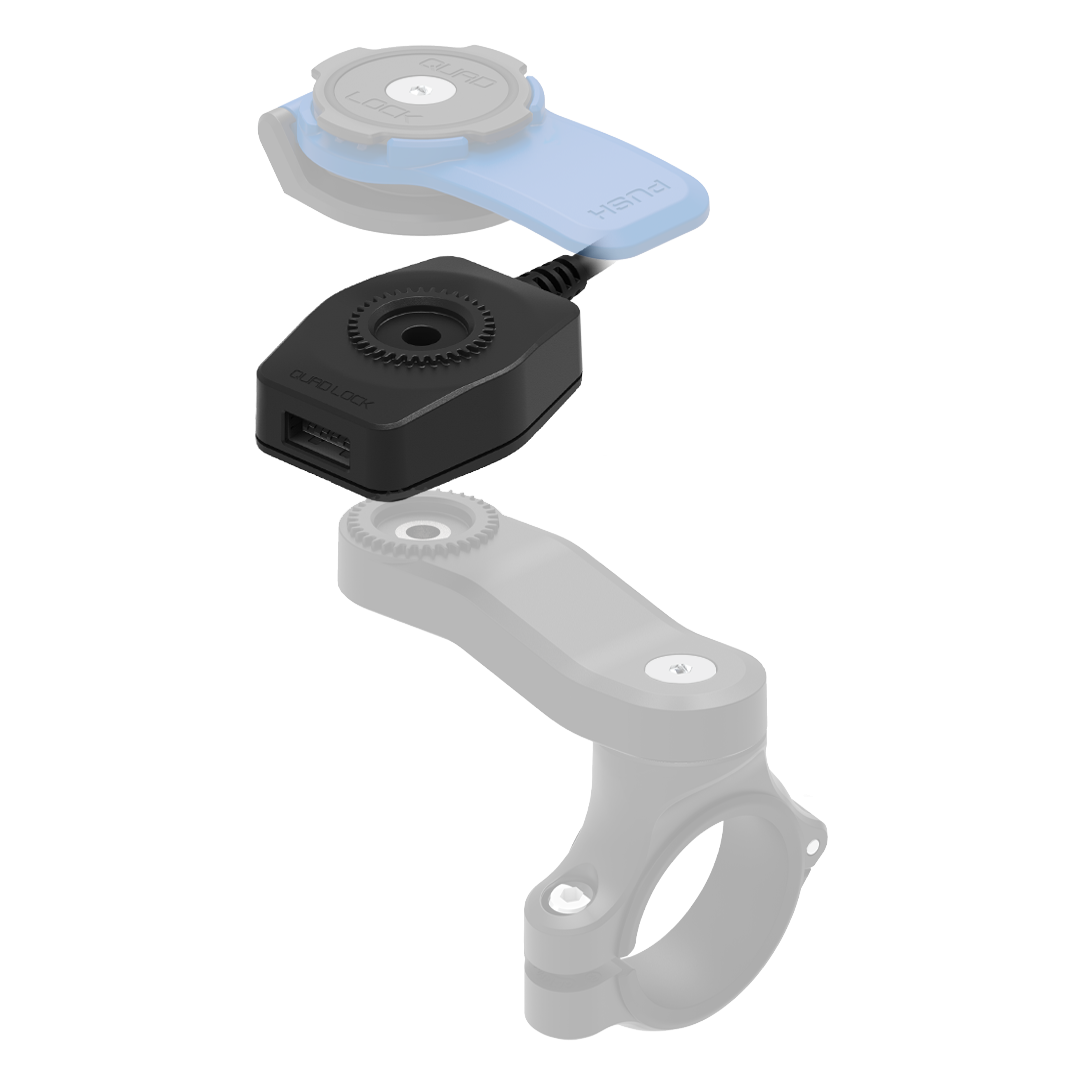 Quad Lock 360° Rotatable USB Charger - Fast Charging Accessory for Smartphones & Devices - Perfect for Cars, Bikes & Travel