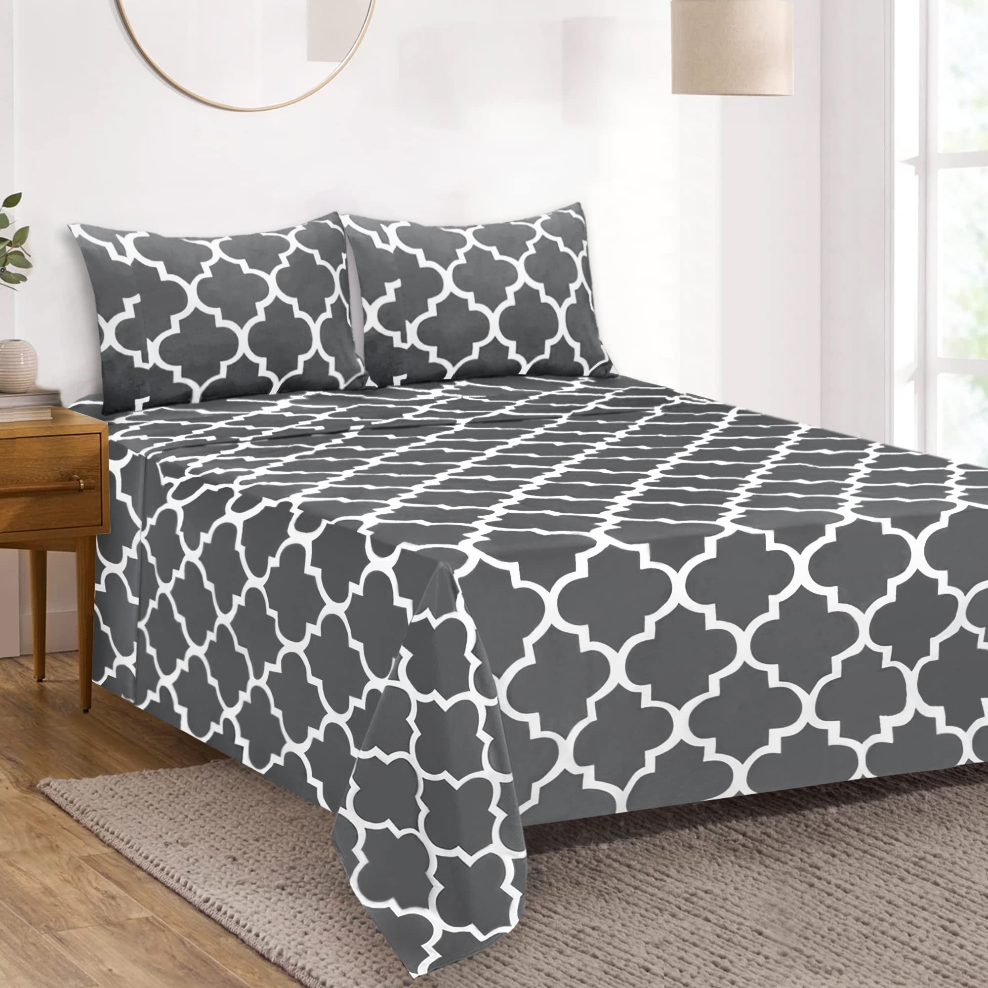Mejoroom Queen Bed Sheet Set - Ultra Soft Brushed Microfiber 1800 Thread Count Sheets with 16