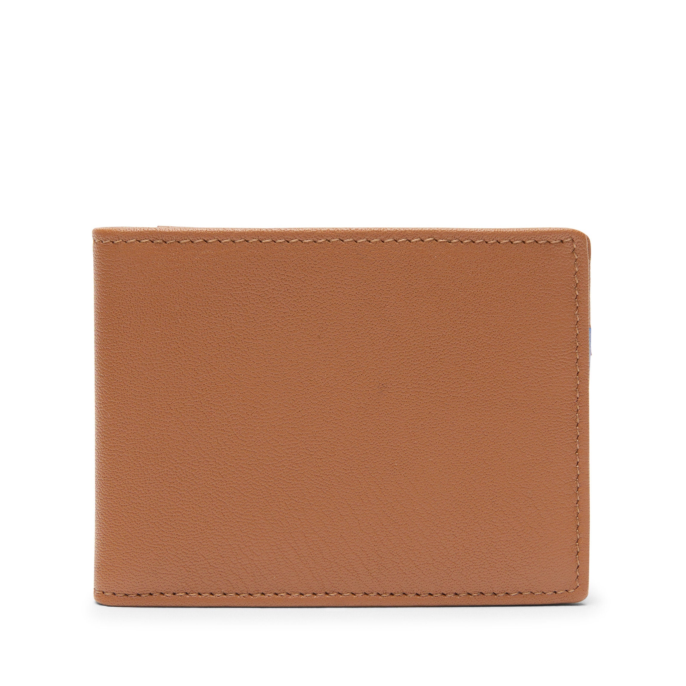 Slim RFID Blocking Utility Card Wallet - Genuine Leather Cognac Brown for Men & Women | Compact Minimalist Design for Travel, Business & Everyday Use