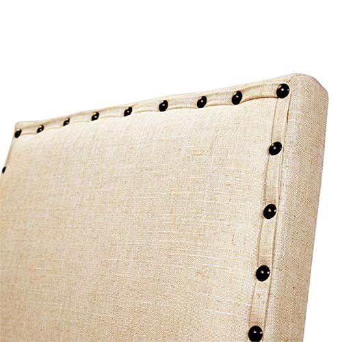Furniture of America Sinuata Fabric Upholstered Dining Chairs - Natural (Set of 2) | Comfortable Modern Kitchen & Dining Room Seating for Home, Restaurant & Office