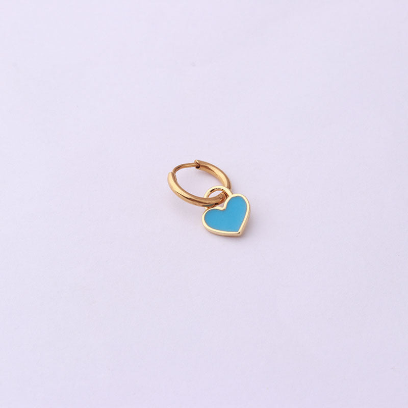 16G Surgical Steel Hoop Earrings with Enamel Dangling Design | Hypoallergenic Body Jewelry for Women | Perfect for Parties, Weddings & Everyday Wear