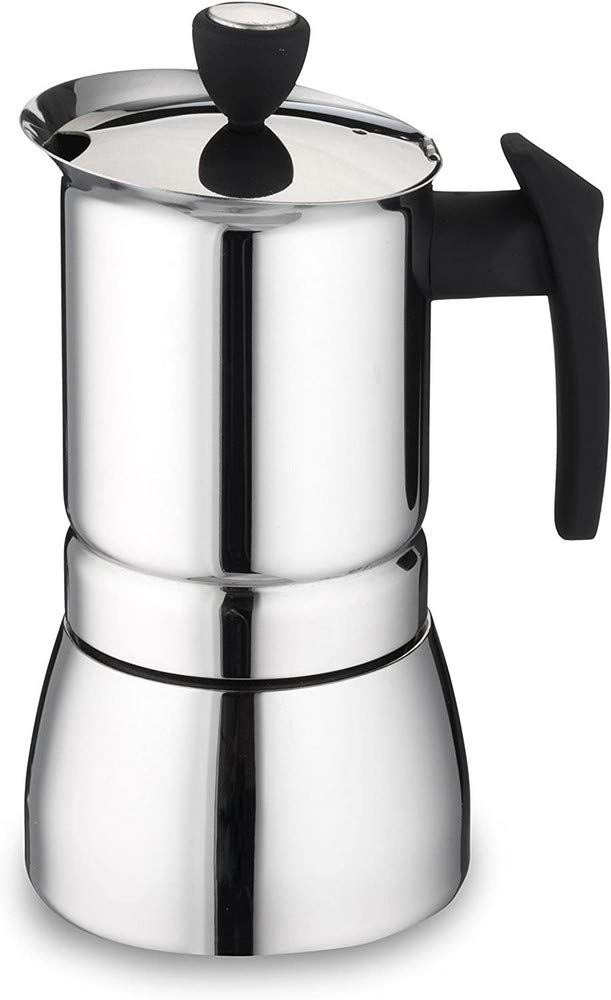 Cafe Ole Espresso Coffee Maker - 9 Cup Stainless Steel Silver Coffee Machine for Home & Office | Perfect for Espresso, Latte & Cappuccino Lovers