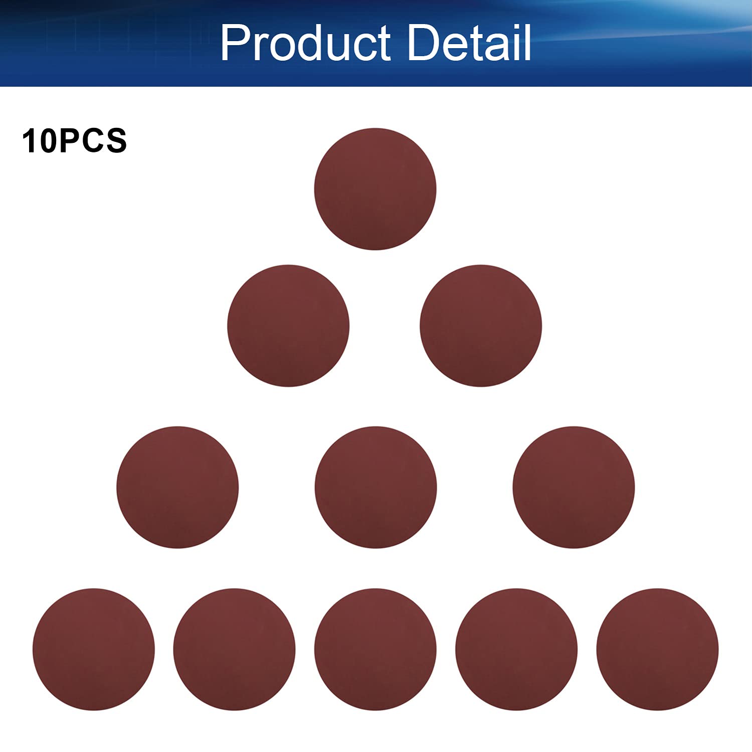 10PCS 1500 Grits Hook and Loop Sanding Discs - 6-Inch No-Hole Aluminum Oxide Round Flocking Sandpaper for Angle Grinder Polishing - Perfect for Woodworking, Metal Finishing & DIY Projects