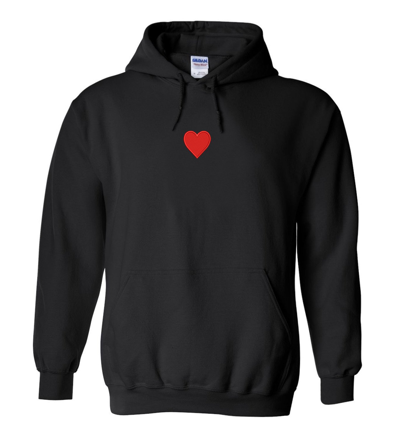 Trendy Emoticon Heart Embroidered Hoodie - Soft Heavy Blend Pullover Sweatshirt for Men & Women | Perfect for Casual Wear, Street Style & Cozy Loungewear