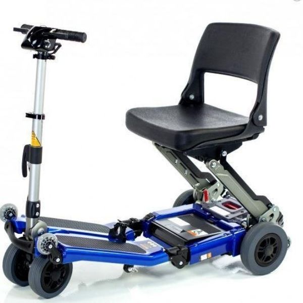 FreeRider USA Luggie Standard 4-Wheel Foldable Mobility Scooter - Lightweight Travel Scooter for Seniors & Adults - Perfect for Airports, Shopping Malls & Outdoor Adventures