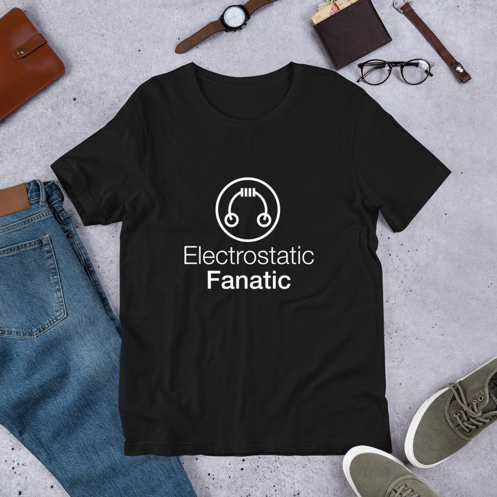 HeadAmp Electrostatic Fanatic T-Shirt - Premium Cotton Graphic Tee for Music Lovers & Audiophiles - Perfect for Concerts, Gifts & Casual Wear
