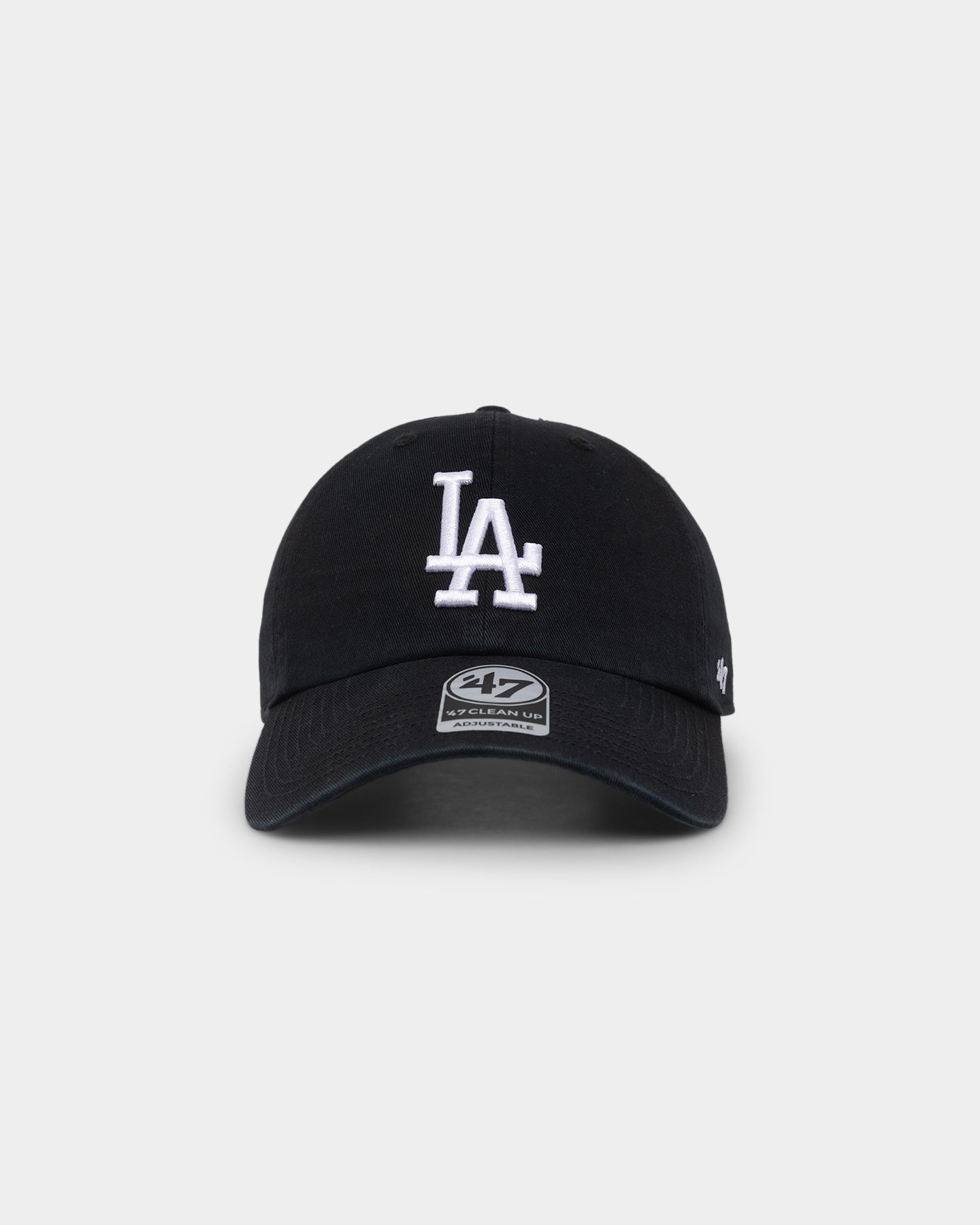 47 Brand Los Angeles Dodgers Clean Up Strapback Black Adjustable Baseball Cap - Perfect for Baseball Games, Streetwear & Casual Outfits