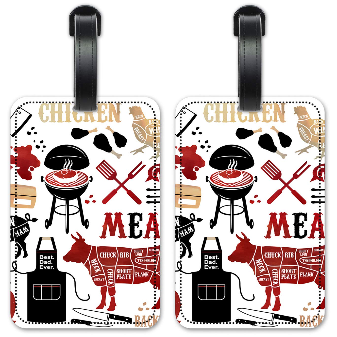 2-Pack Durable Luggage ID Tags & Suitcase Identification Cards for Travel - Perfect for Airports, Hotels, and Lost Baggage Prevention