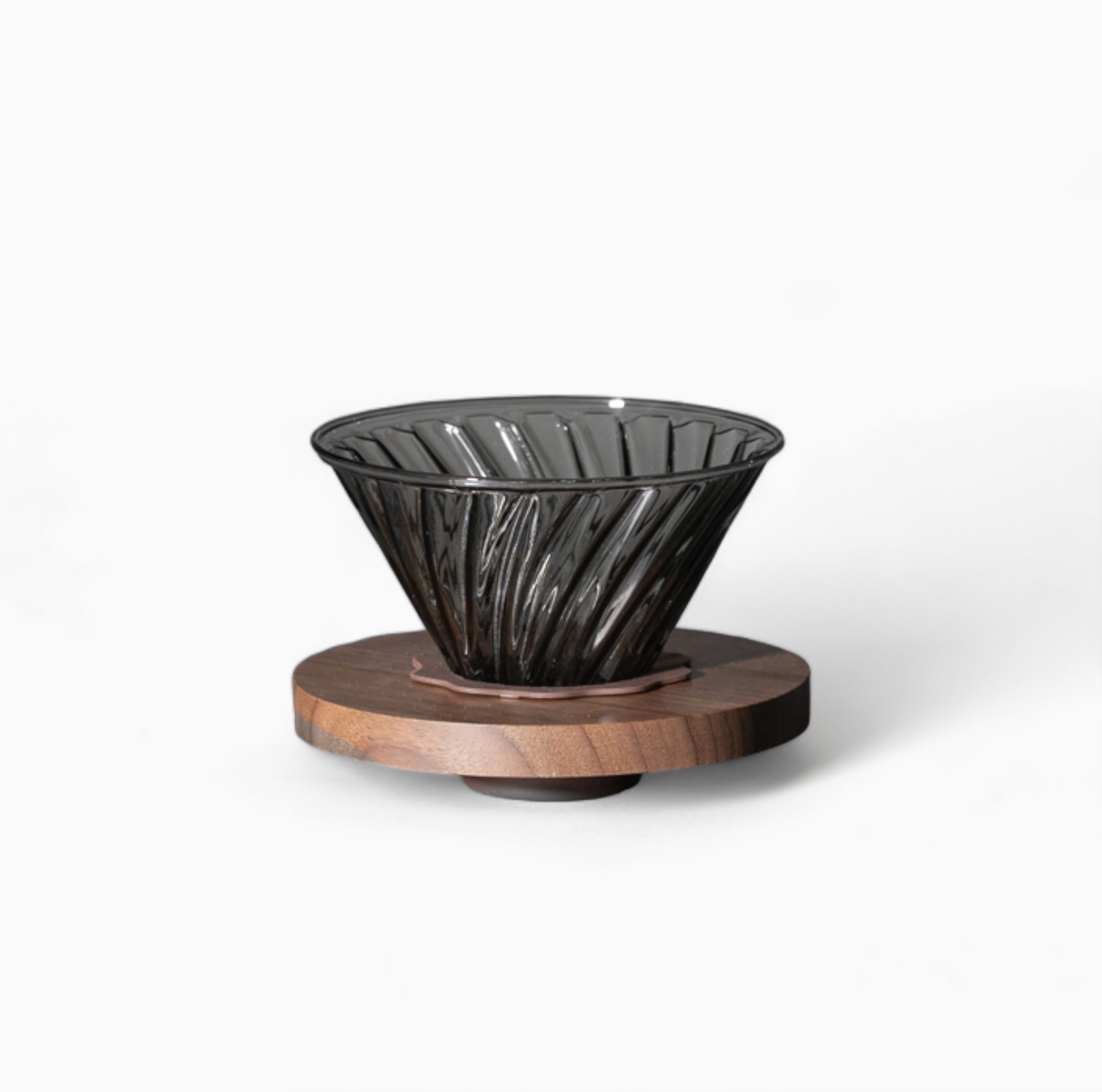 Premium V60 Coffee Dripper Set with Walnut Wood Stand & Glass Carafe - Perfect for Pour Over Brewing at Home, Office or Gifts for Coffee Lovers