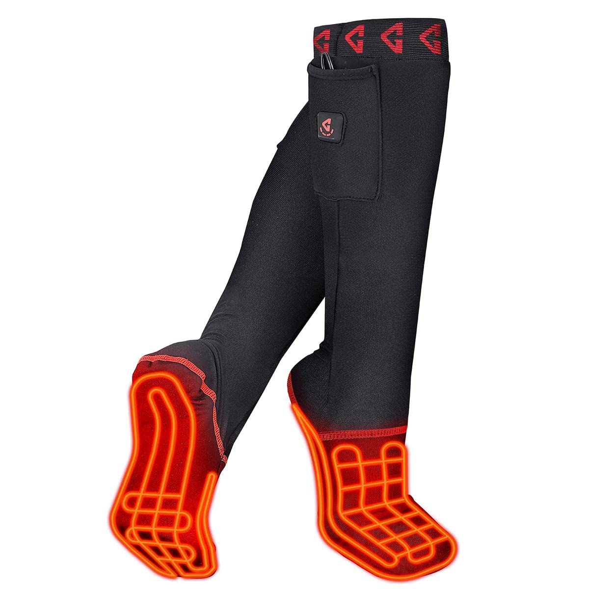 Gerbing 7V Battery Heated Socks - Rechargeable Electric Foot Warmers for Men & Women | Thermal Sock Liners for Winter Sports, Hunting, Fishing, Skiing & Camping | Stay Warm in Cold Weather Outdoor Activities