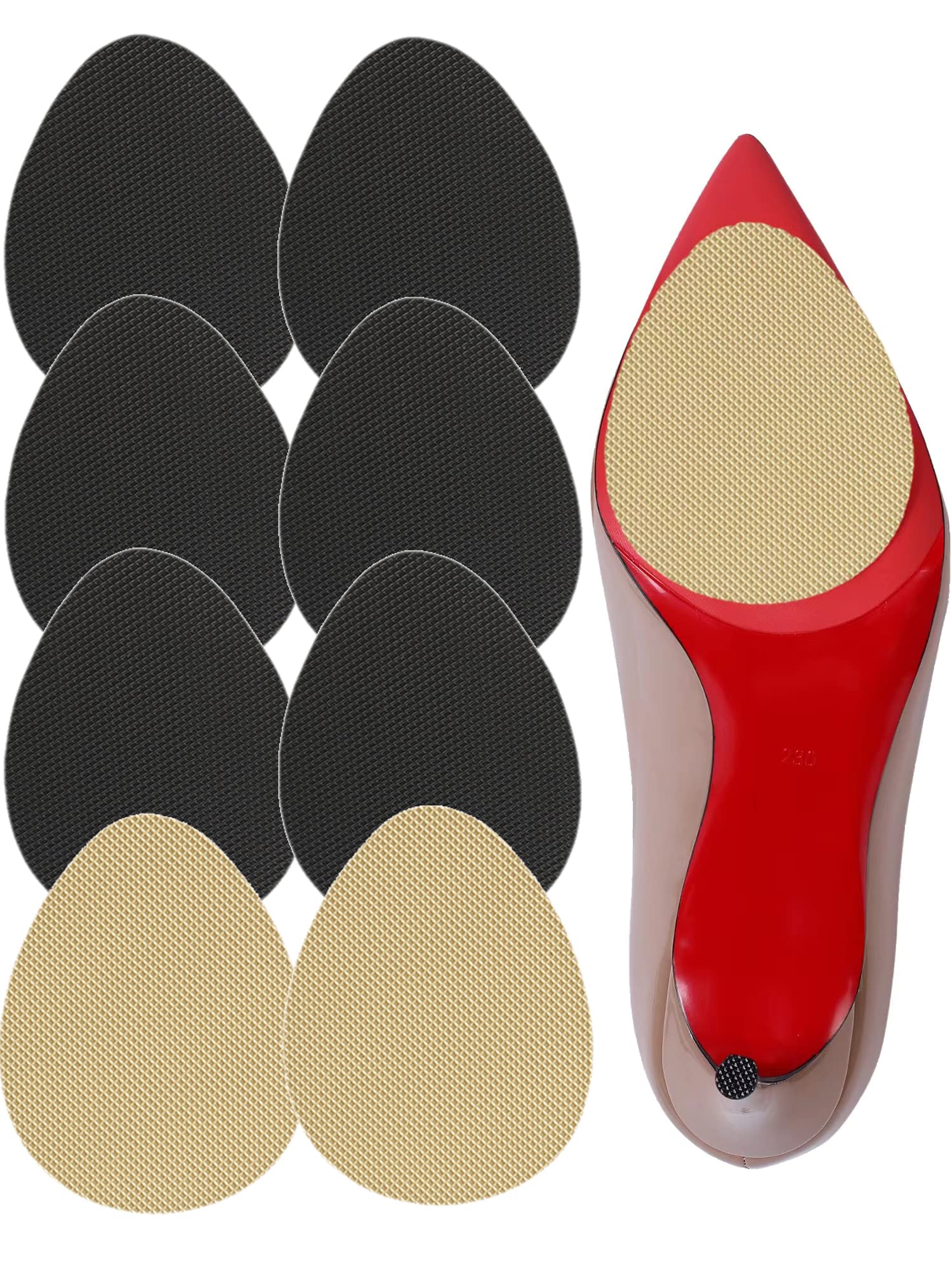 Non-Slip Shoe Grips & Sole Protectors - Self-Adhesive Pads for Shoes and Heels (3.5