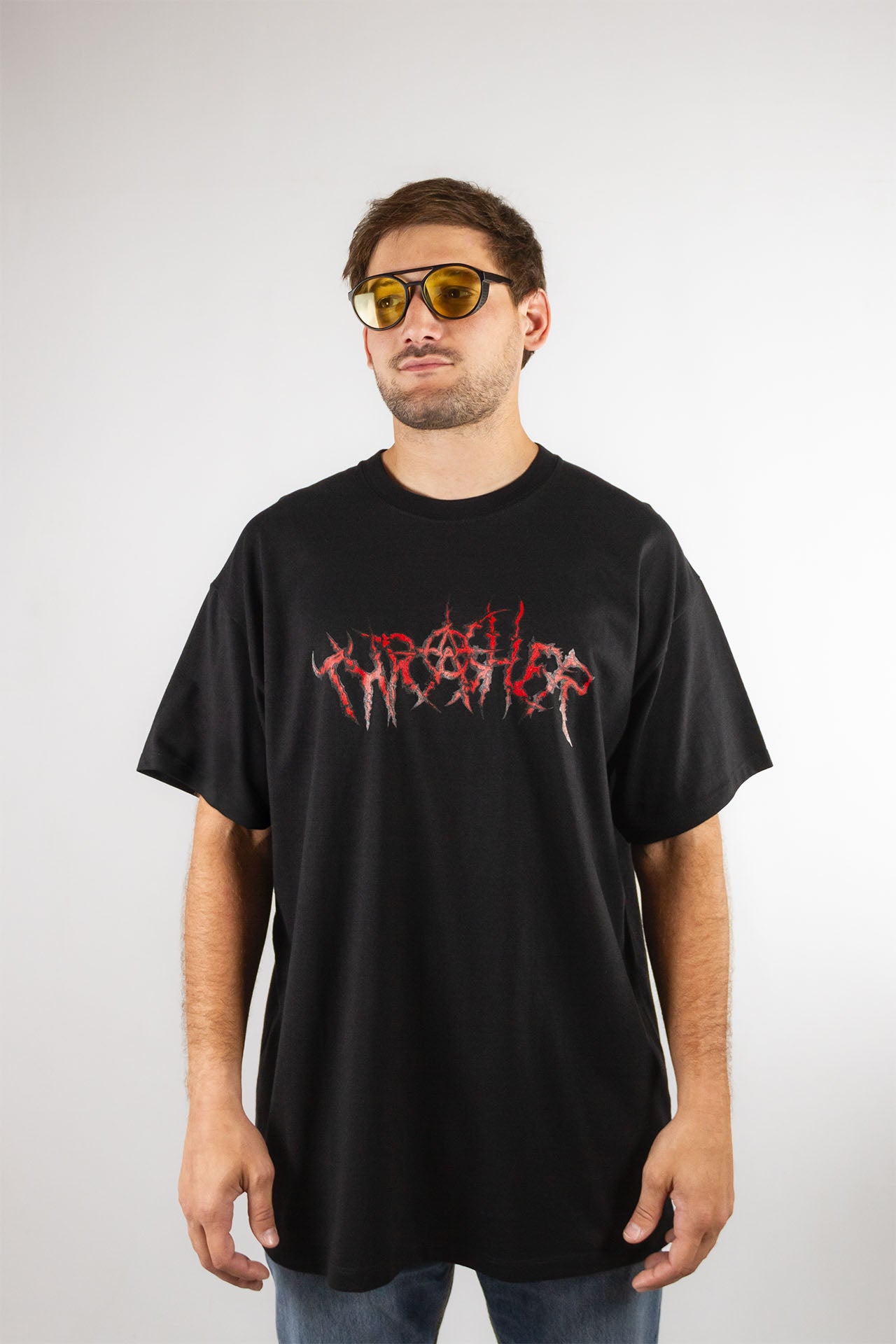 Thrasher Thorn Graphic T-Shirt for Men - Black Cotton Streetwear Tee - Perfect for Skateboarding, Concerts & Casual Outfits