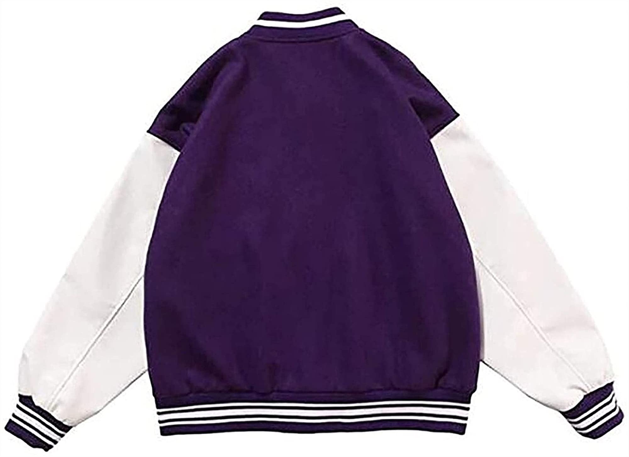 Men's Baseball Bomber Jacket - Cotton Fur Lined Streetwear Coat with Pockets | Casual Outerwear for Urban Fashion & Winter Sports