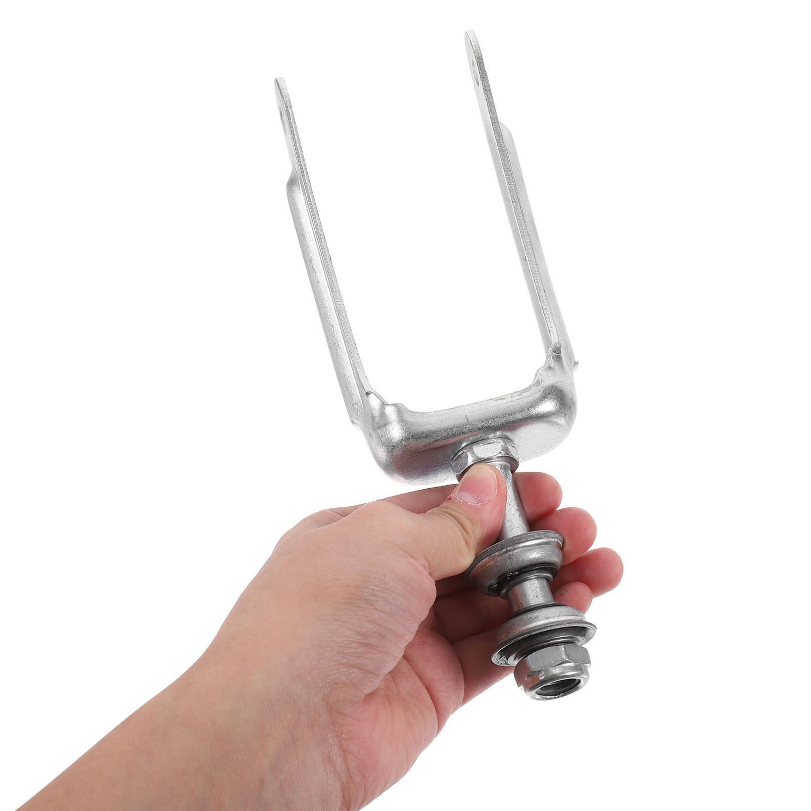 1 Pair Heavy Duty Steel Wheelchair Front Wheel Fork Bracket - Galvanized Iron Frame for Manual Wheelchairs - Perfect for Mobility Aid & Home Healthcare Use