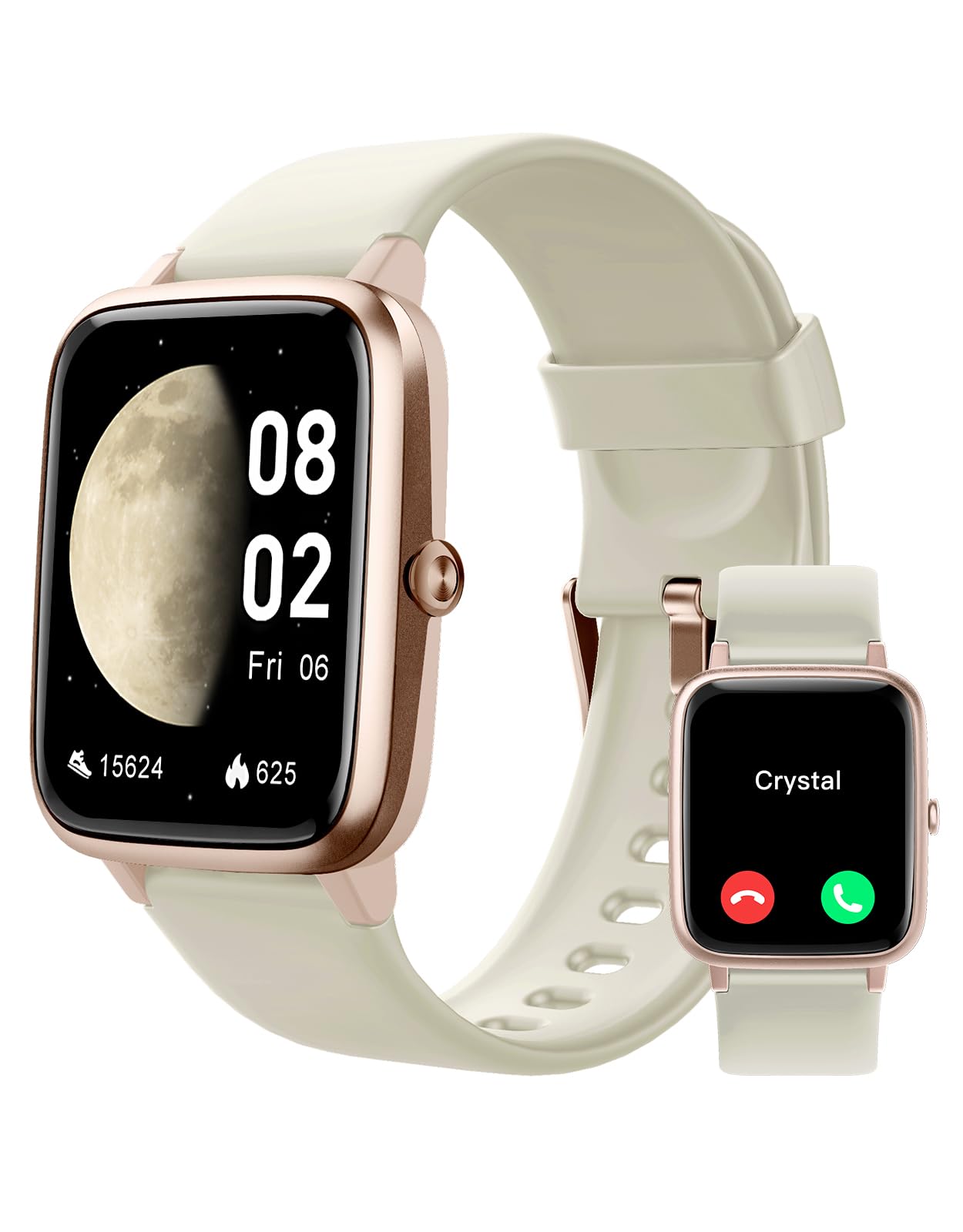 GRV Smart Watch with Answer/Make Calls, Heart Rate Monitor, Step Counter, Sleep Tracker - Fitness & Sports Smartwatch for Women & Men, Compatible with Android iOS Phones (Ideal for Workouts, Running, Swimming & Daily Activity Tracking)