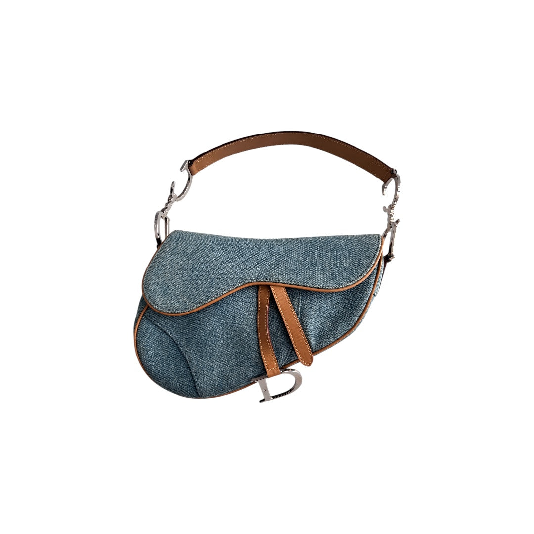 Dior Denim Saddle Bag - Luxury Designer Handbag for Women | Fashion Shoulder Bag & Crossbody Purse | Perfect for Parties, Dating & Everyday Use