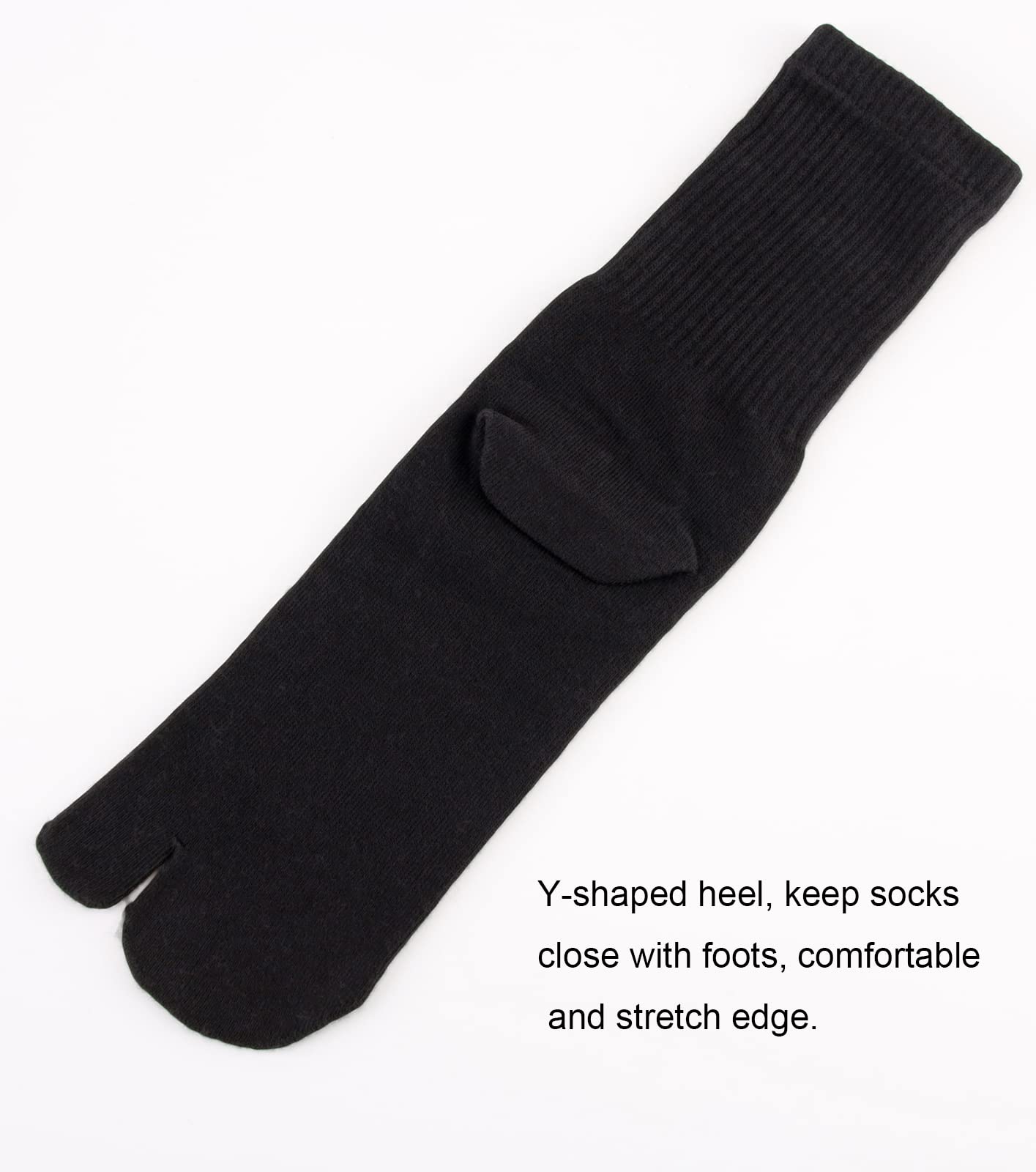 Split Toe Tabi Socks for Men & Women - Breathable Cotton Crew Socks (Pack of 4) - Perfect for Yoga, Martial Arts & Japanese Style Sandals
