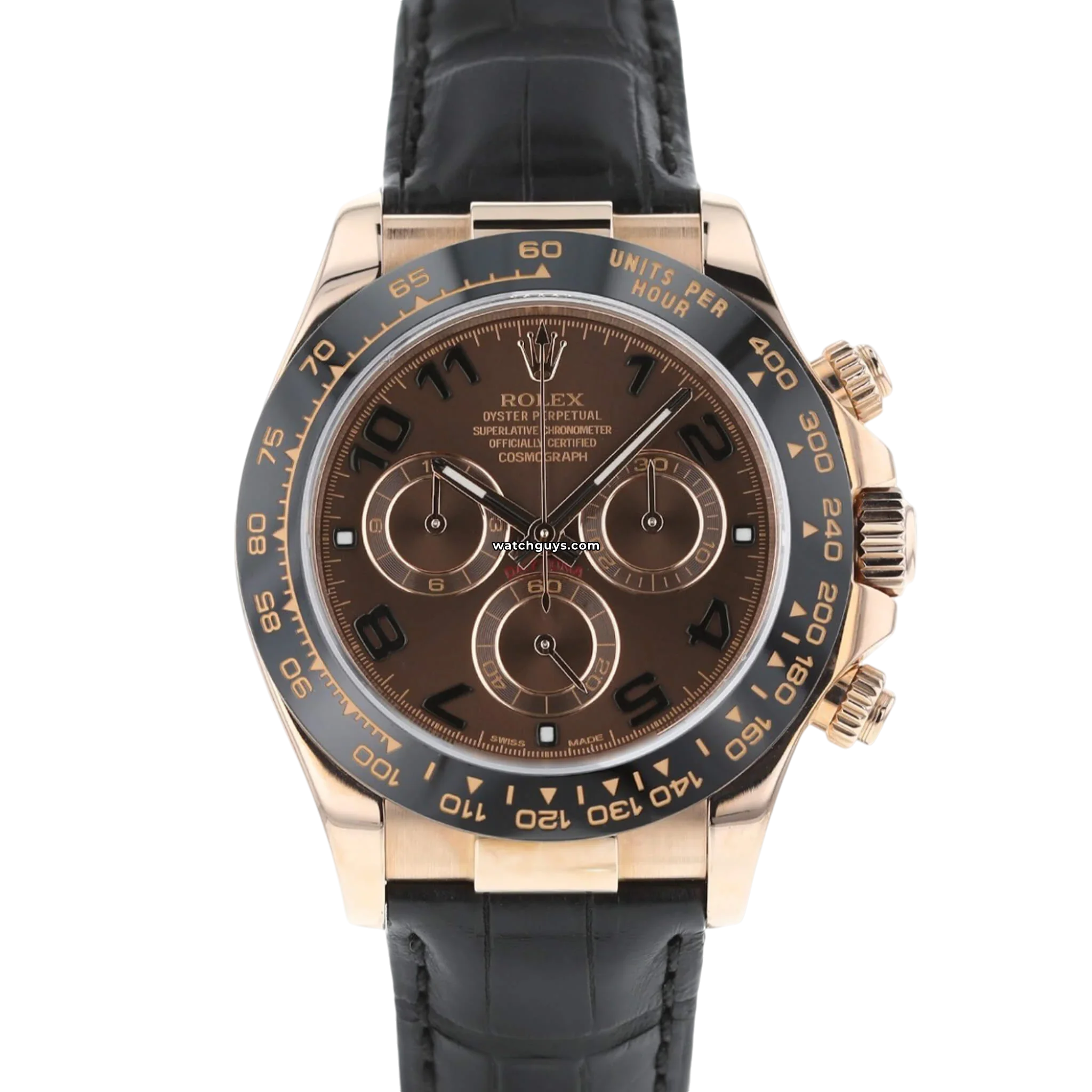 Rolex Daytona 116515LN Men's Watch - 18k Rose Gold Chocolate Arabic Dial - Luxury Automatic Chronograph for Business & Special Occasions