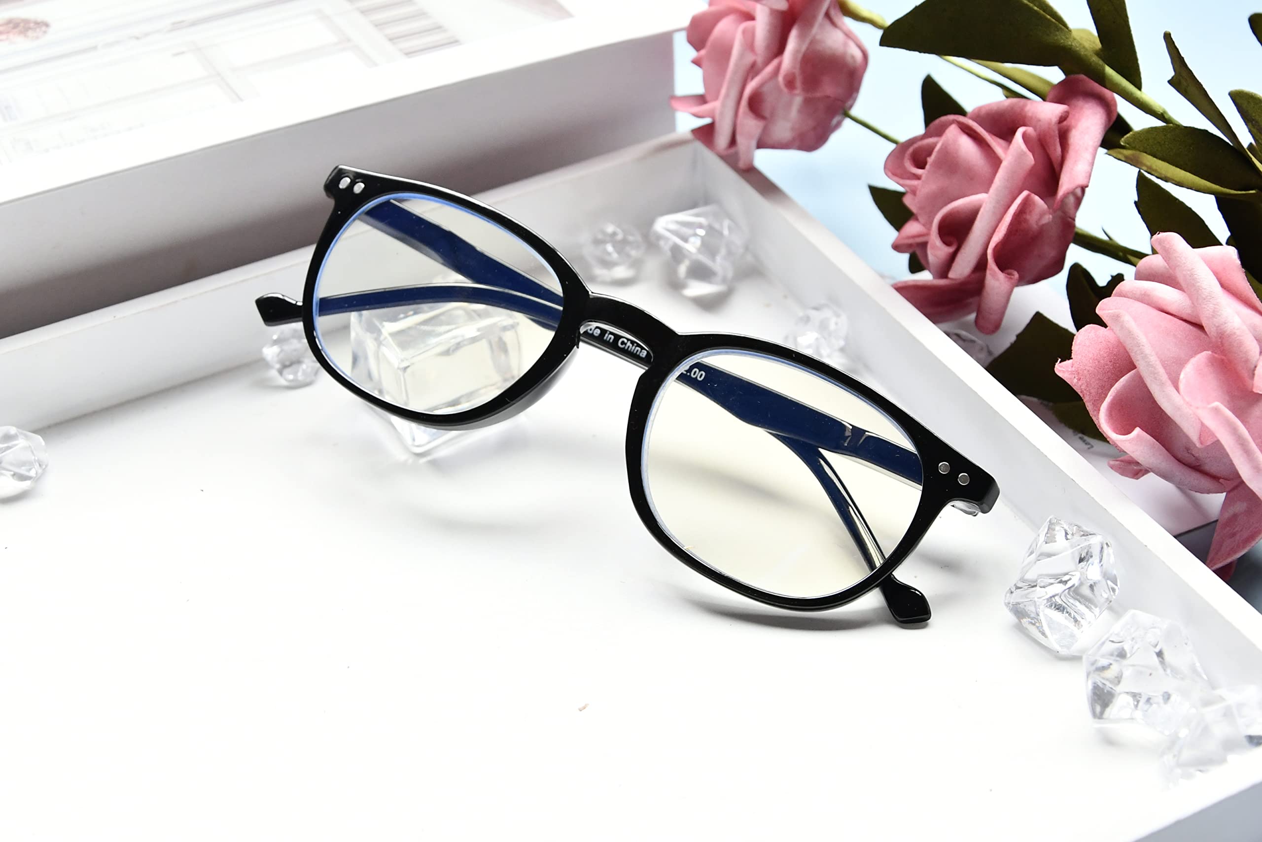 Blue Light Blocking Reading Glasses for Men & Women - Anti Eyestrain Vintage Style Readers for Computer, Office & Nighttime Reading