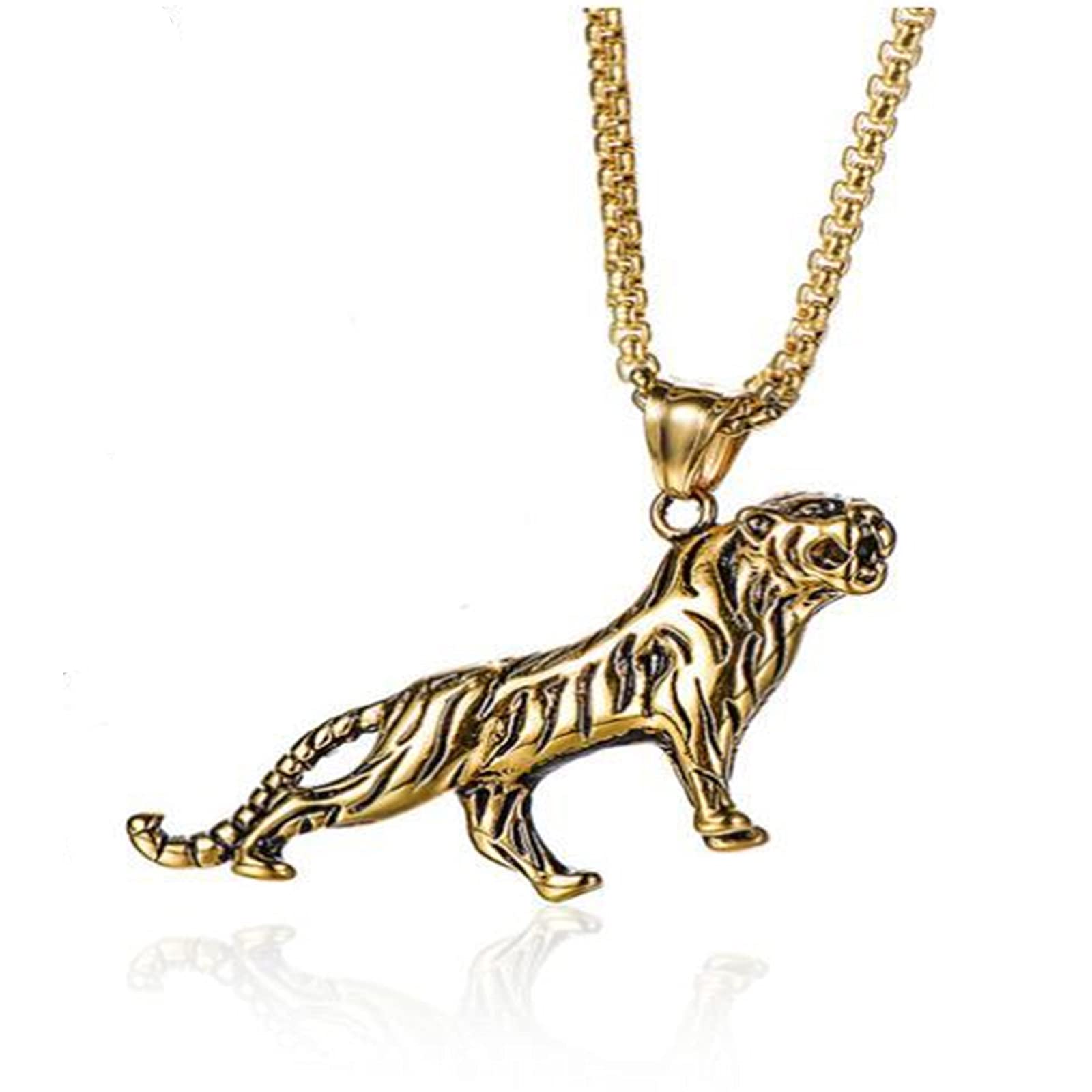 Tigar Men's Stainless Steel Necklace Pendant - Stylish Cross Pendant for Men & Boys - Perfect Gift for Birthday, Anniversary & Graduation - Ideal for Casual Wear, Parties & Everyday Fashion