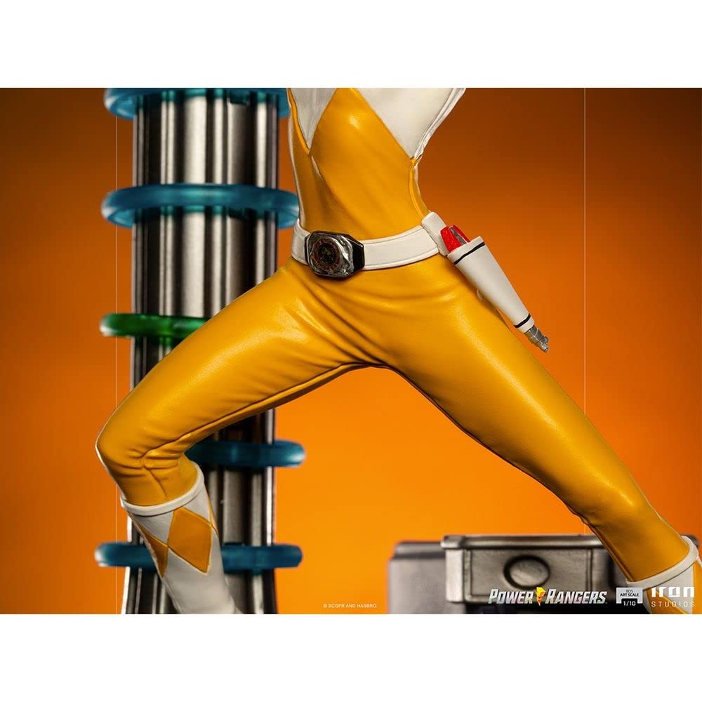 Iron Studios Mighty Morphin Power Rangers Yellow Ranger BDS Art Scale 1/10 Statue - Collectible Action Figure for Fans & Display - Perfect for Home Decor, Office Display, and Power Rangers Collections