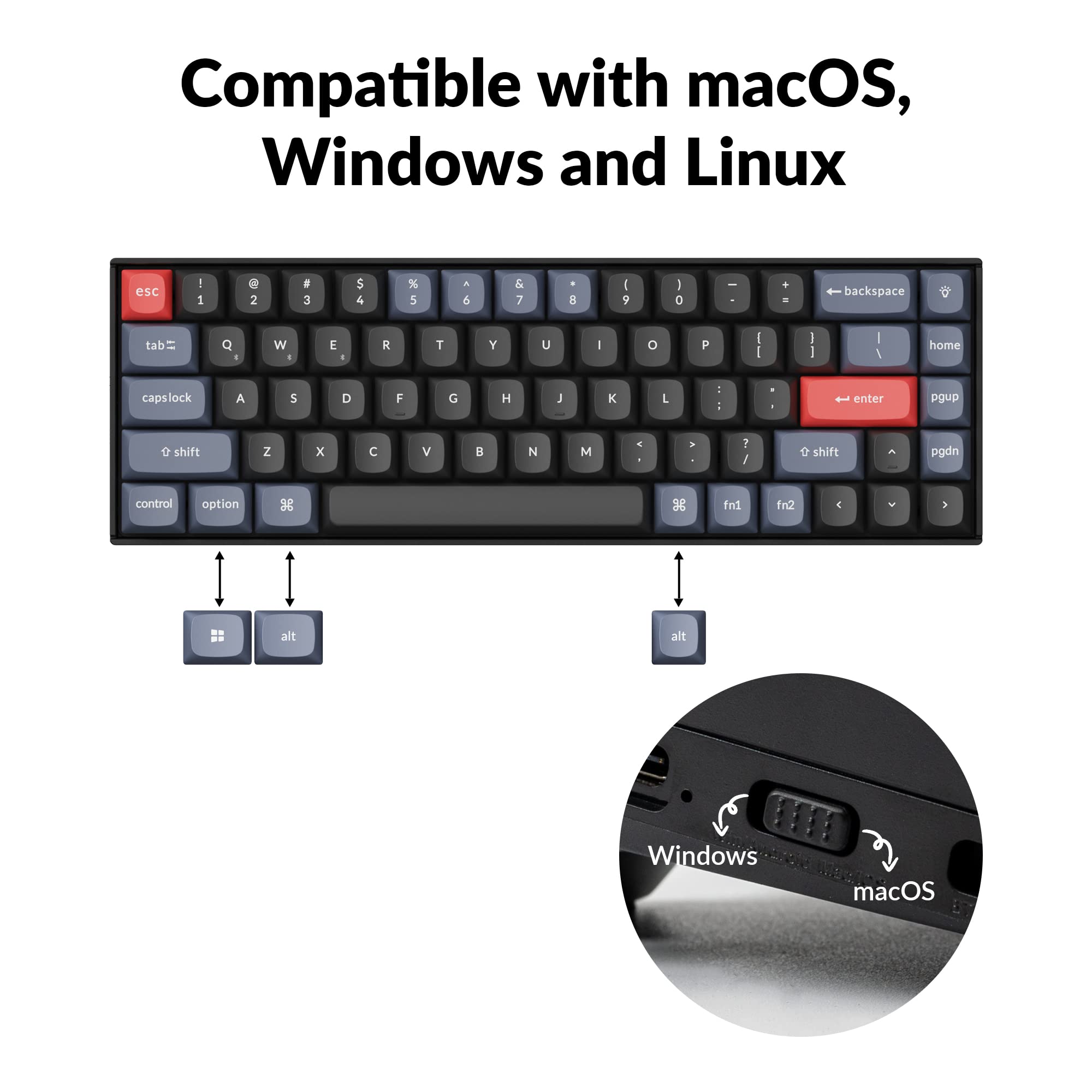 Keychron K6 Pro Wireless Custom Mechanical Keyboard - QMK/VIA Programmable, Hot-Swappable with K Pro Brown Switches, 65% Compact RGB Backlit Keyboard for Mac/Windows/Linux | Perfect for Office Work, Gaming & Programming