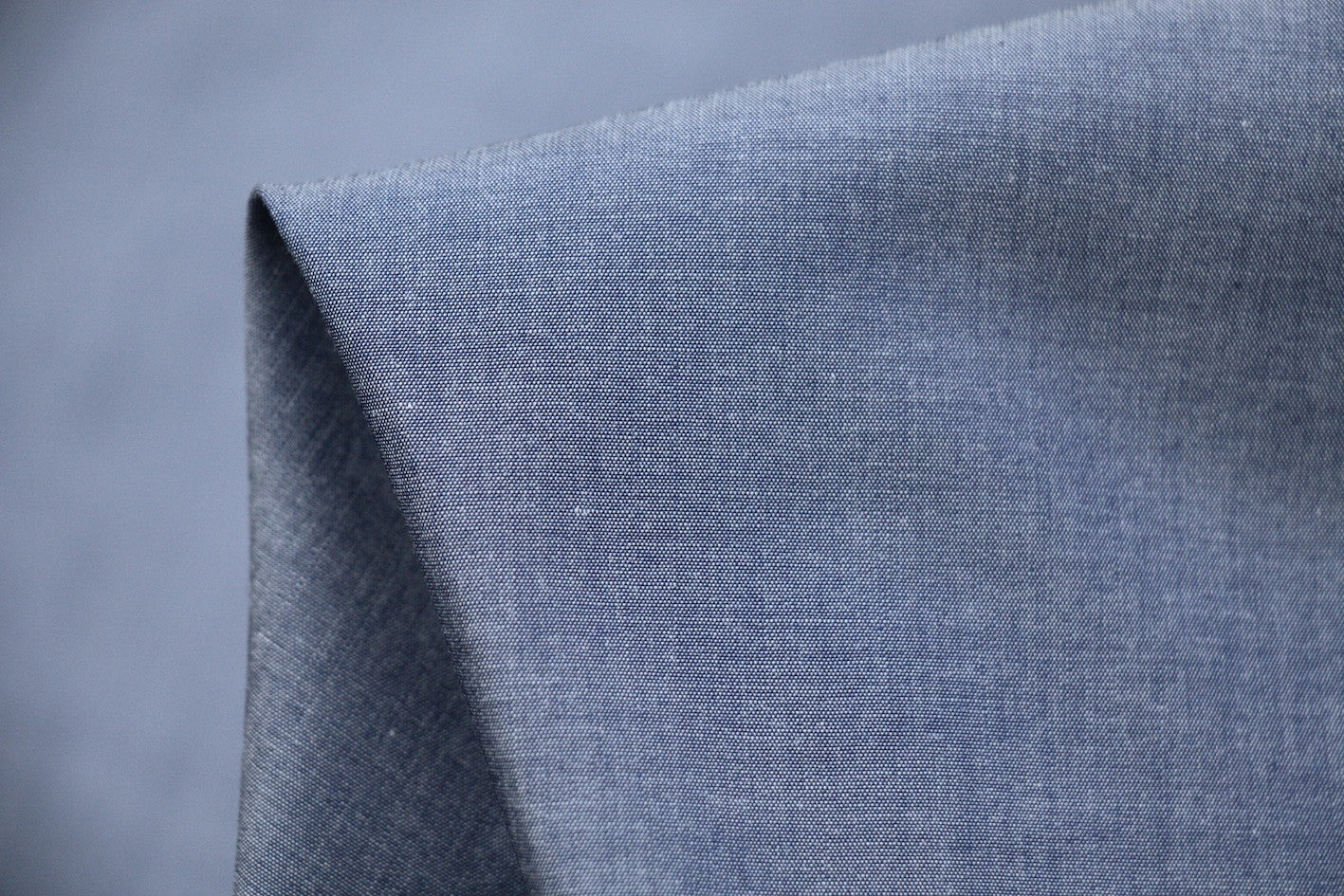 Premium Navy Chambray Cotton Shirt for Men - Comfortable & Stylish Casual Wear for Office, Outings & Everyday Use