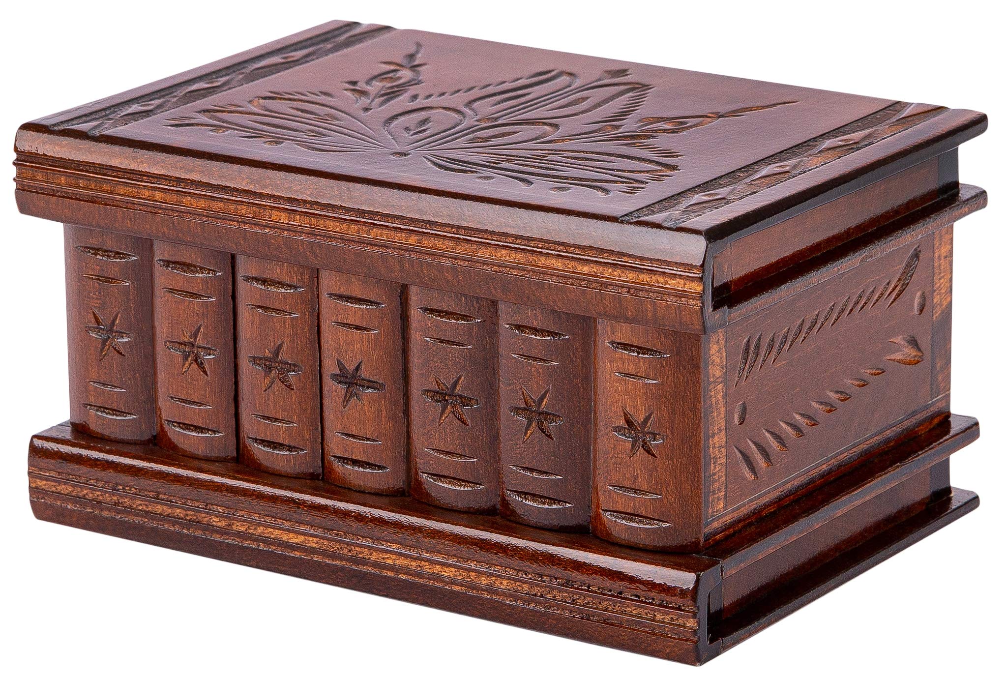 Secret Wooden Puzzle Box with Hidden Compartments - Money & Gift Card Hiding Box - Escape Room Game Accessory - Brain Teaser for Adults & Teens - Perfect for Treasure Hunts, Spy Games & Secret Storage
