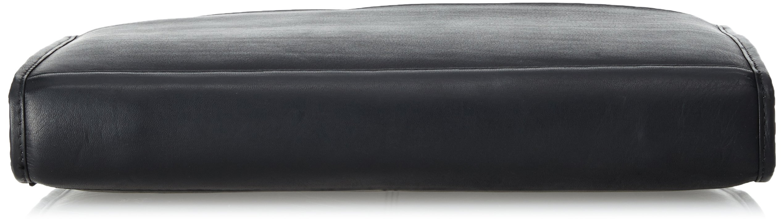 Claire Chase Classic Zippered Leather Folio for Business - Black Professional Portfolio Organizer for Documents, iPad, Laptop | Perfect for Office, Travel & Meetings