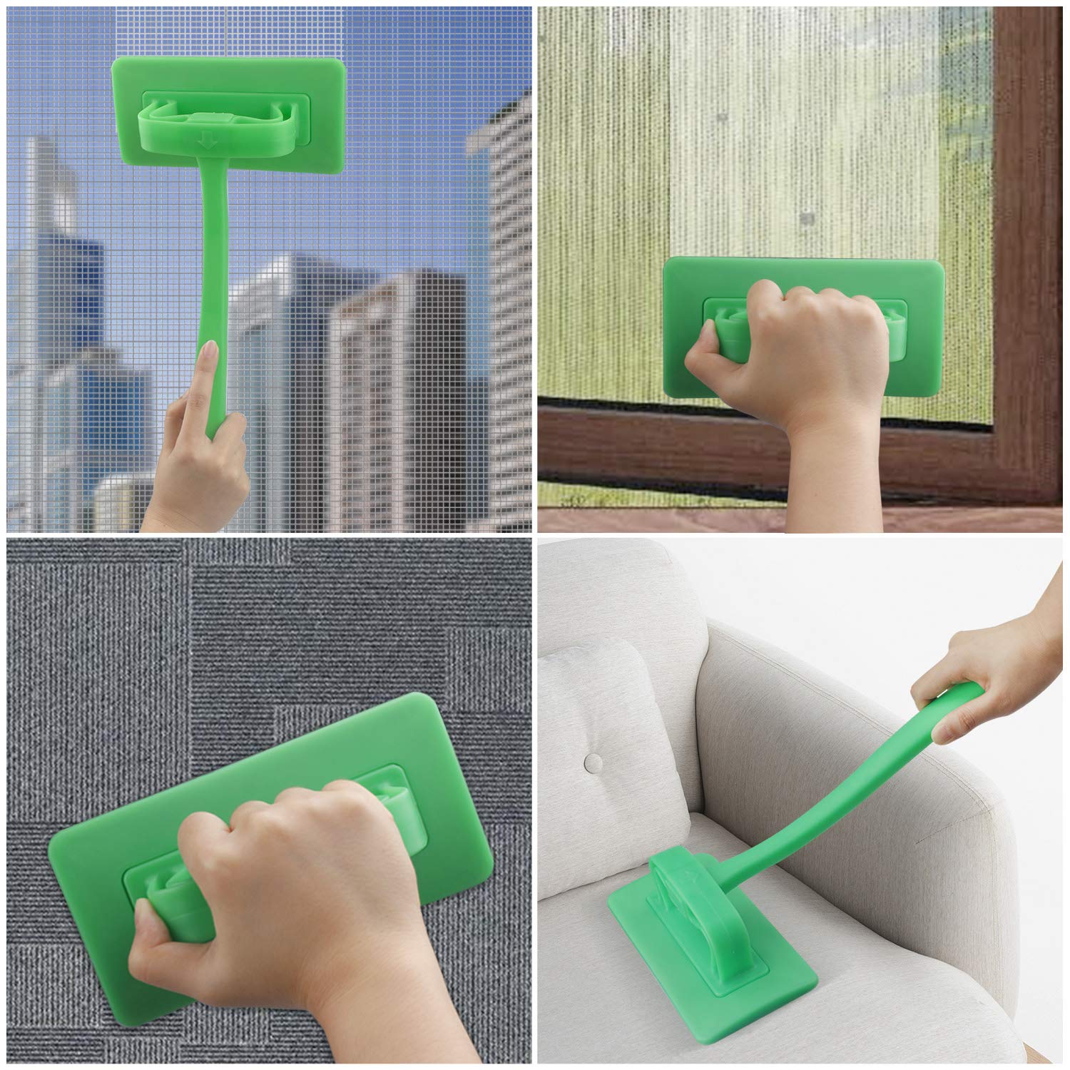 MyLifeUNIT Mesh Screen Cleaner - Window Screen Cleaning Brush with Detachable Head for Wet & Dry Use - Ideal for Home, Office, and RV Window Washing