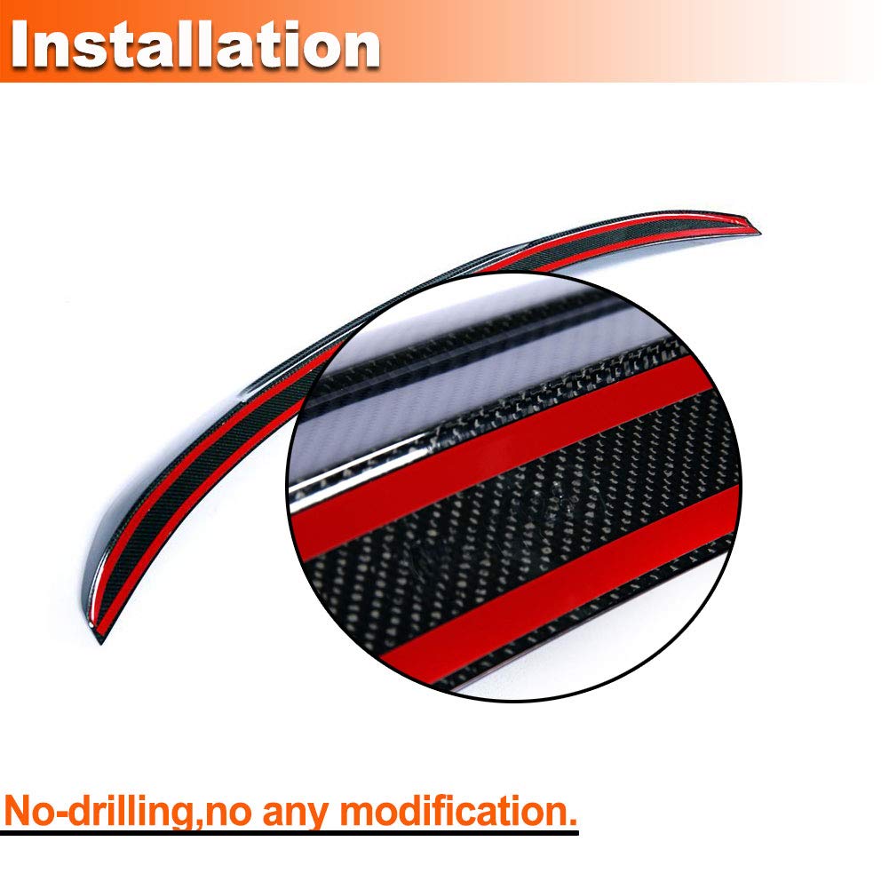 Premium Carbon Fiber Rear Trunk Spoiler for BMW 5 Series F10 Sedan (2010-2018) - Compatible with 520i 523i 528i 530i 535i 550i & M5 Models - High-Performance Boot Lid Spoiler Wing Lip - Enhance Style & Aerodynamics for Street Racing & Car Shows