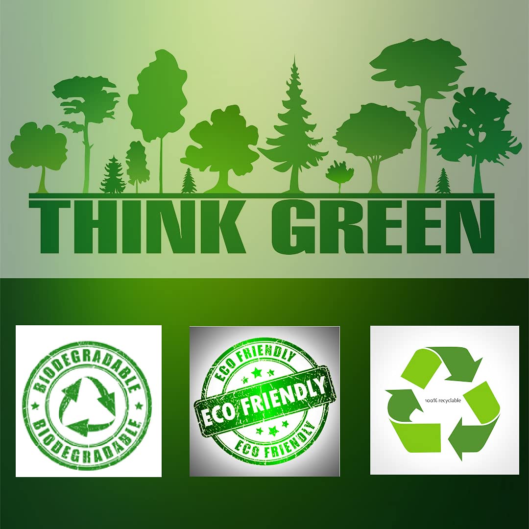Eco-Friendly Biodegradable Shopping Bags - 500 Count Green Plastic Bags for Grocery, Retail & Takeout - 22
