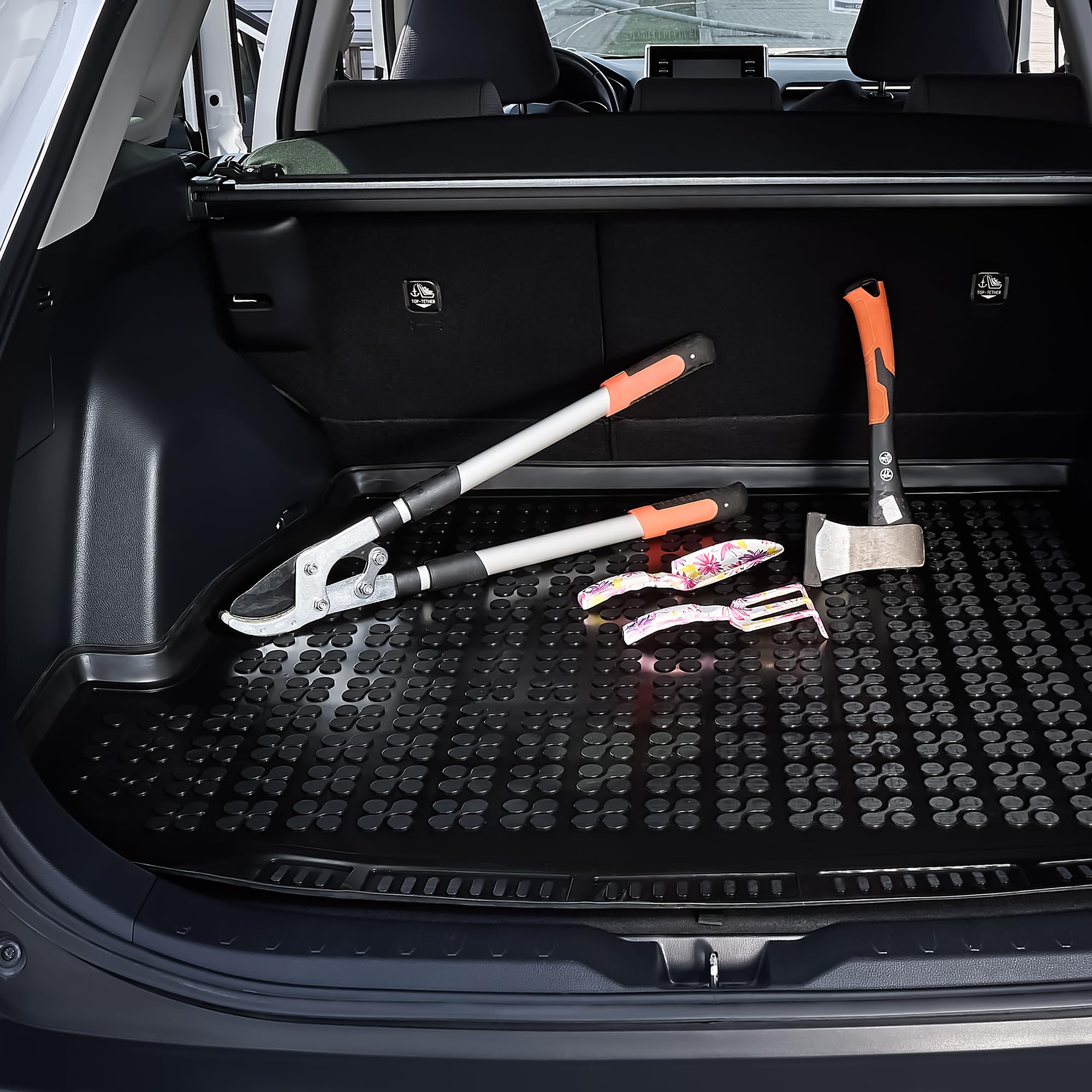 Custom Fit All-Weather Rubber Floor Mats for 2016-2021 Honda Civic Sedan - Heavy Duty Black Car Mats with Cargo Liner | Perfect for Winter Snow, Rain & Mud Protection