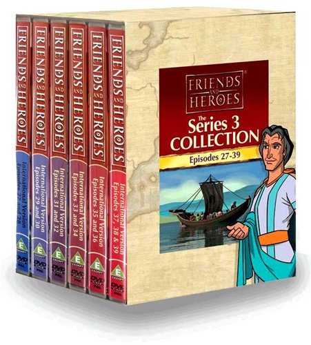 Friends and Heroes DVD Series 3-Pack - Multi-Language Bible Stories for Kids (Last Supper, Ten Commandments) | Christian Children's Entertainment & Sunday School Teaching Resource